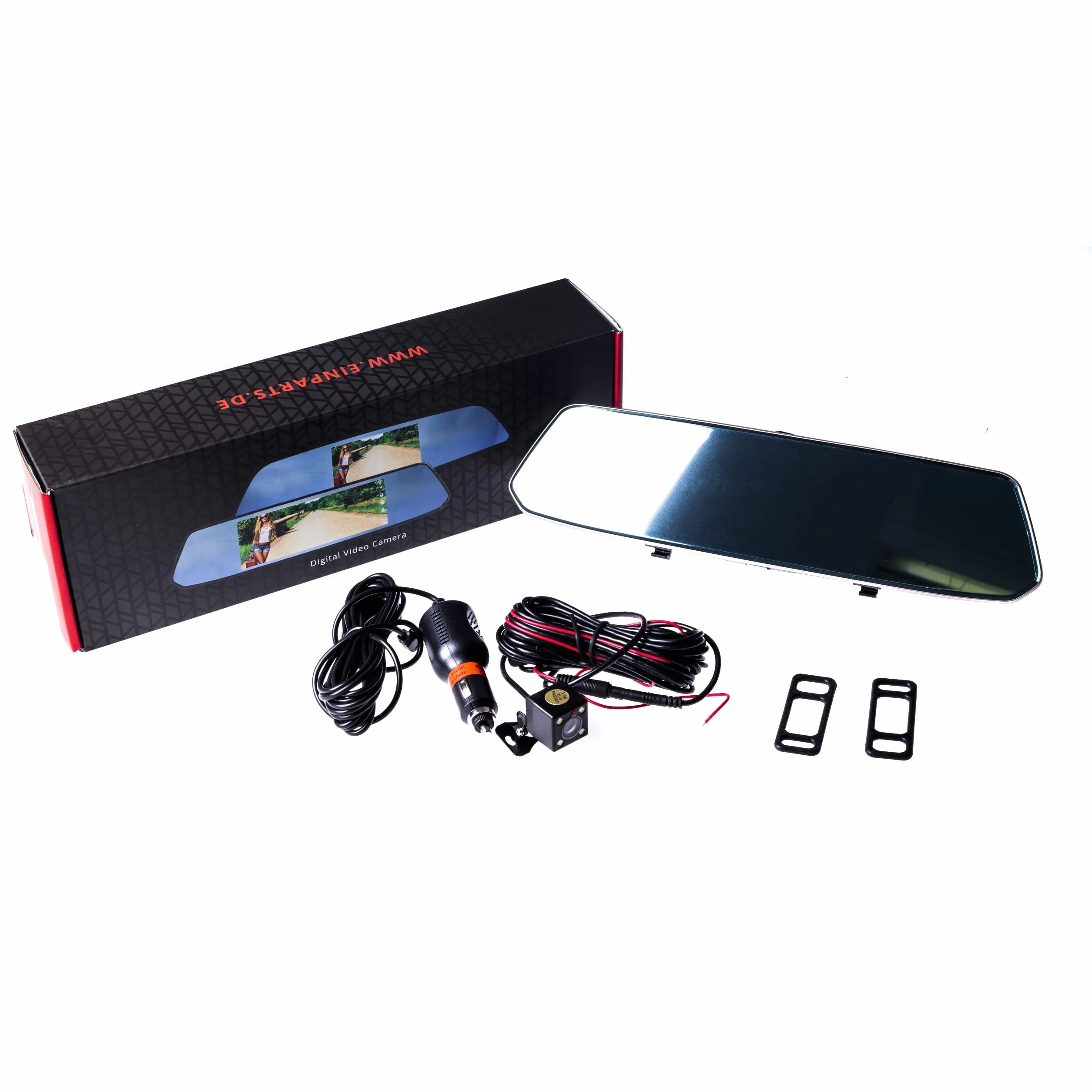 EinParts Wideorejestartor DVR Rejestartor Jazdy w lusterku wstecznym 7 cali 1080P Kąt 170° + kamera cofania HD 720P