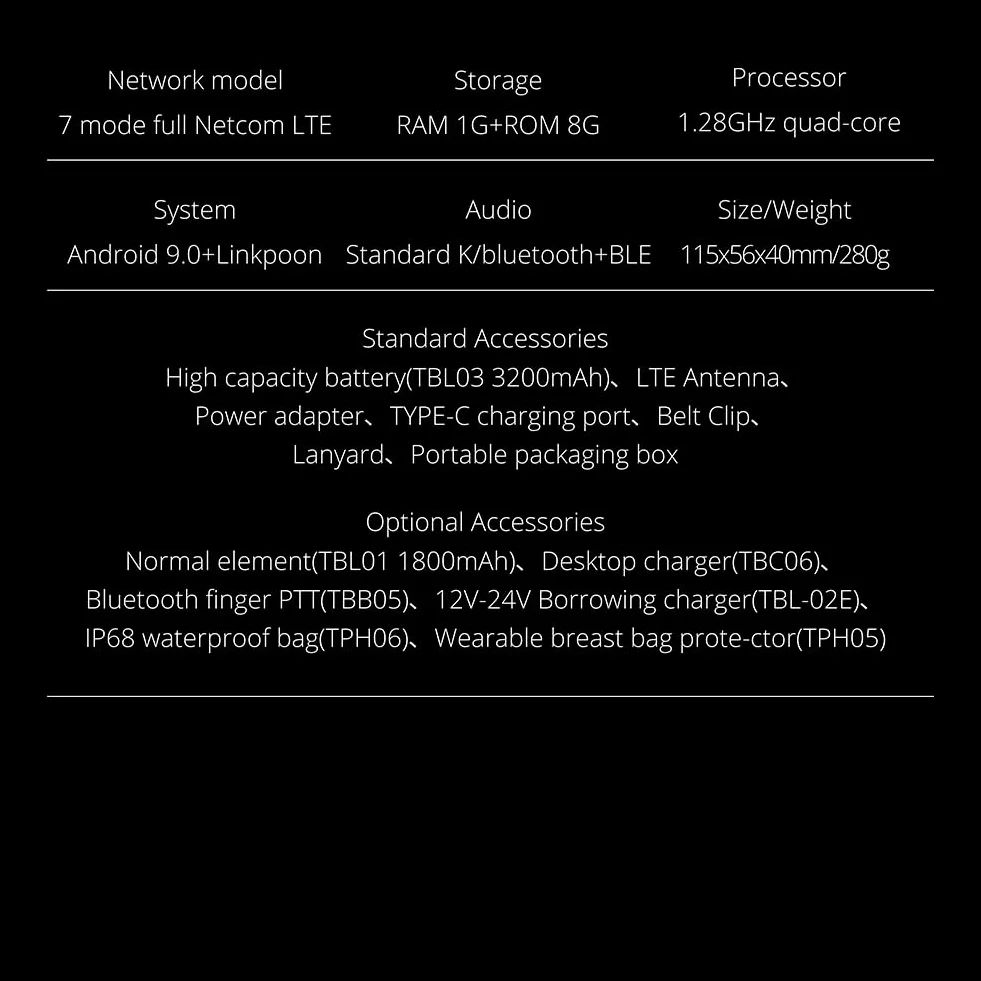 Talkpod N58PLUS wirtualny radiotelefon ręczny Amateur Smart LTE o dużym zasięgu, sieć 4G, Android 9.0 POC, radio z Zello Real PTT, Linkpoon, ekran dotykowy 2,4"