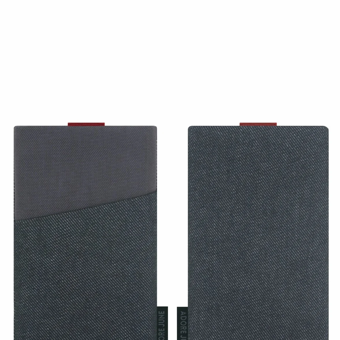 Adore June Clive Series etui do Apple iPhone X z dodatkową przegrodą (efekt czyszczenia wyświetlacza) - czarny/szary