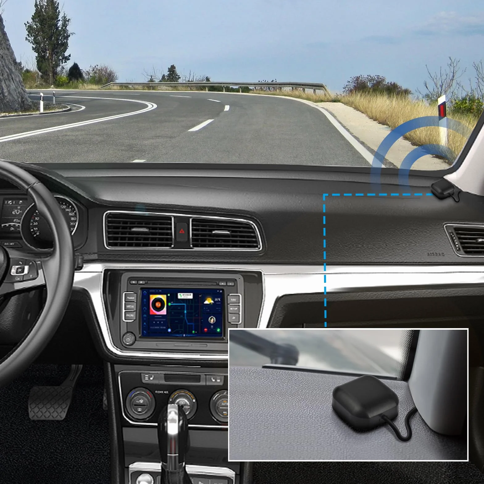 Bingfu Samochodowa Antena GPS SMA Męska Wodoodporna Aktywna
