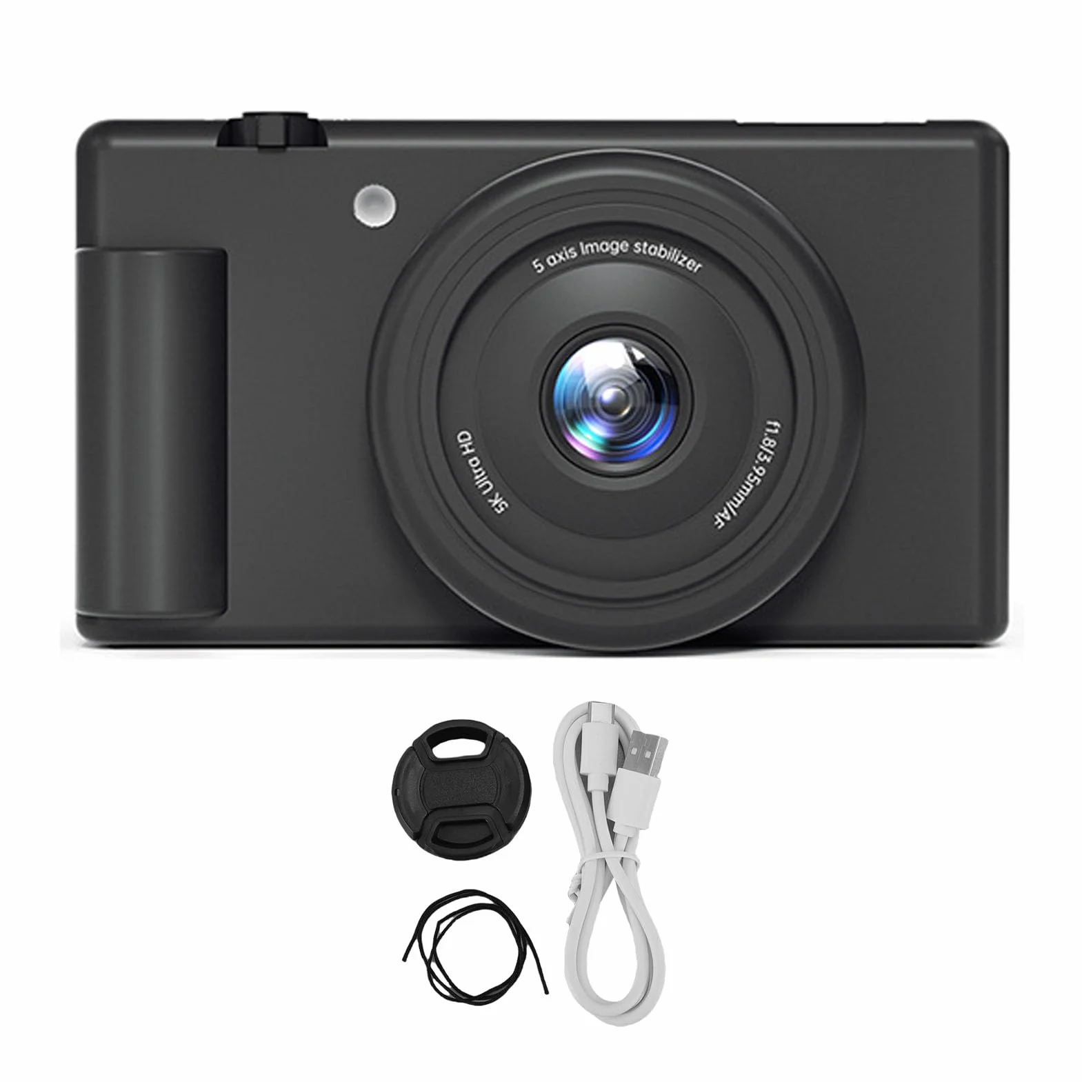 LICAEVEY Kamera Cyfrowa 5K, 80 MP HD 18x Cyfrowy Aparat Cyfrowy, Aparat Bezlusterkowy z 2,8 -calową LED LED LED do Fotografii (BLACK)