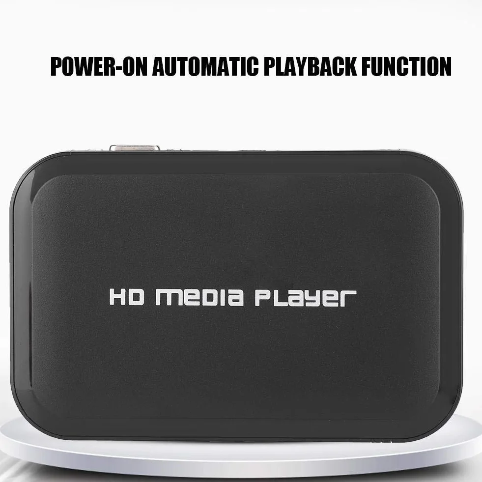 Odtwarzacz HDMI, 1080P Mini HDMI Obsługa odtwarzacza multimedialnego Karta SD/MMC, dysk U, przenośny dysk twardy Sieciowy odtwarzacz wideo z dyskiem twardym do systemu kina domowego.