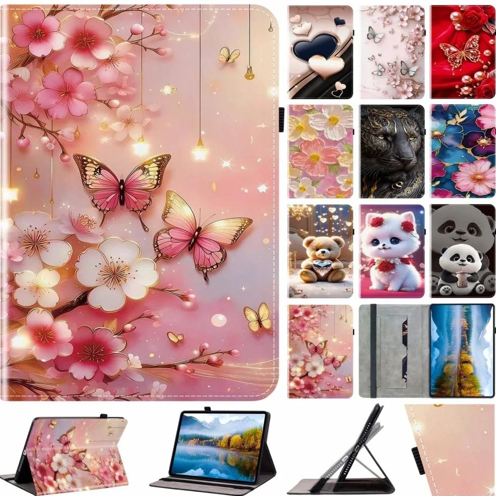 Generic etui kompatybilne z Xiaomi Redmi Pad Pro 12,1 cala 2024 (kolor: miłość serce) wzór skórzany pokrowiec z klapką portfel etui