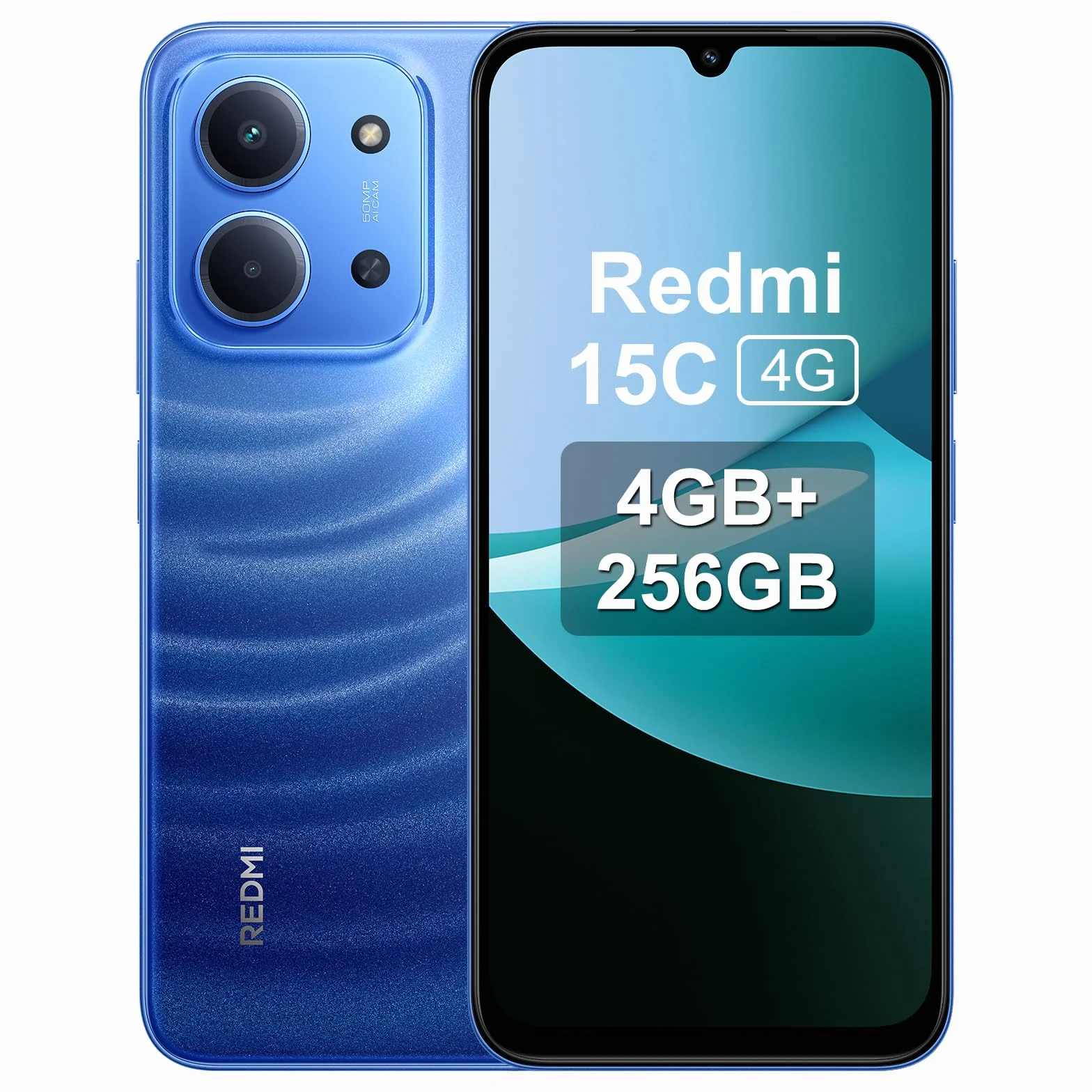 XIAOMI Smartfon Redmi 15C, 4+256 GB, niebieski księżyc | 6,9 cala, 120 Hz