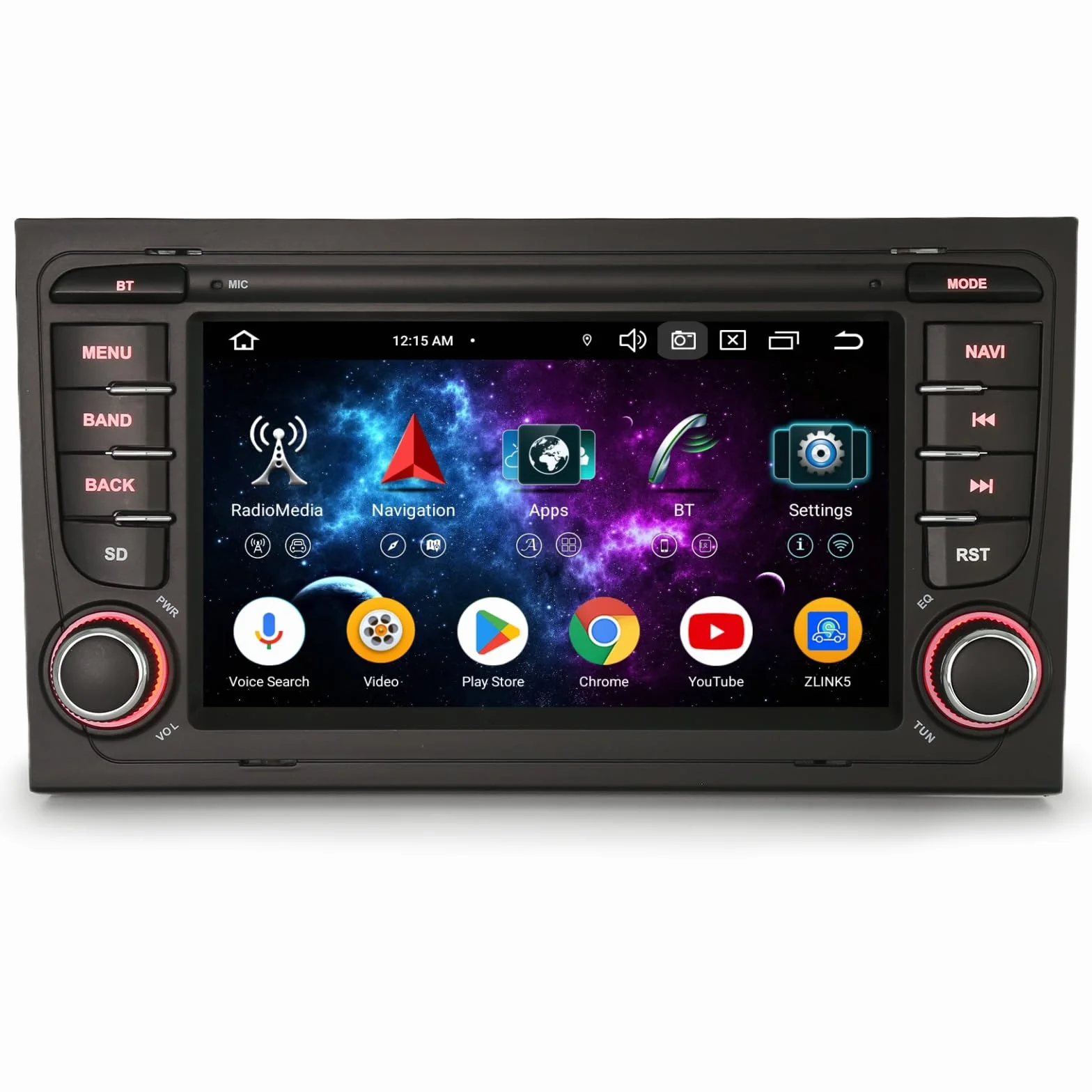 Erisin Android 13 ośmiordzeniowy 4 GB + 64 GB radio samochodowe do Audi A4 2002-2007 S4 RS4 B9 B7 RNS-E SEAT EXEO z nawigacją GPS, obsługuje bezprzewodowy CarPlay Android Auto WLAN 4G Bluetooth FM RDS