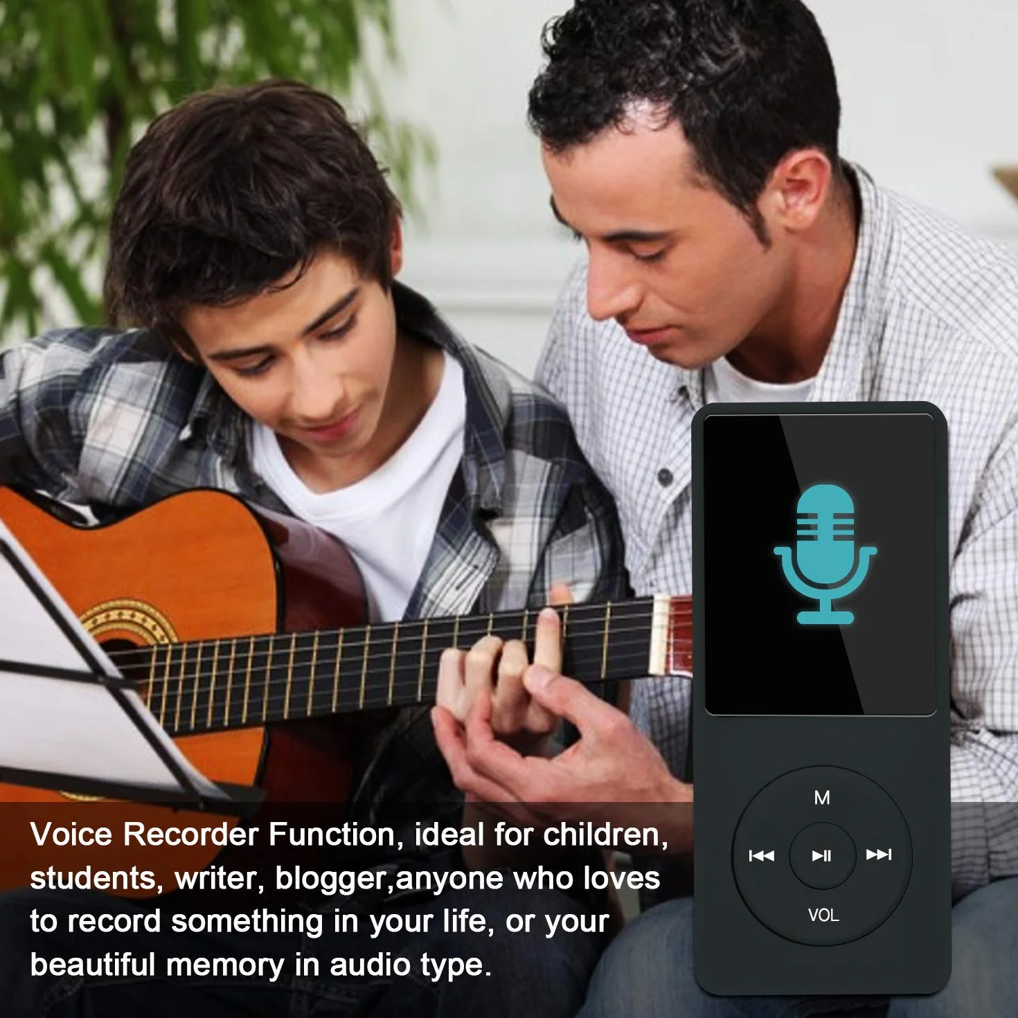 Przenośny odtwarzacz MP3 Hi-Fi 8GB obsługa SD do 64GB 70h odtwarzania bezstratny dźwięk czarny