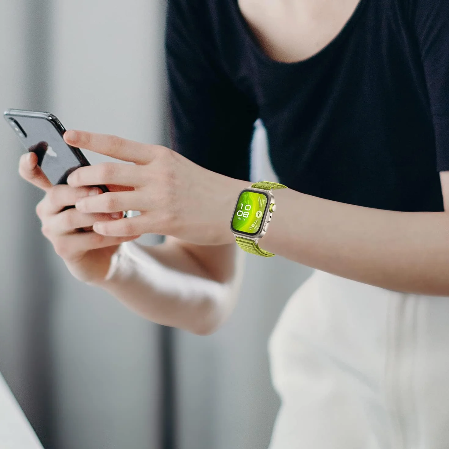 Issinlky Nylonowa opaska kompatybilna z Huawei Watch Fit 4 Pro/4/3, elastyczny pasek sportowy dla Huawei Fit 4 Pro/4/3 Kobiety Mężczyźni