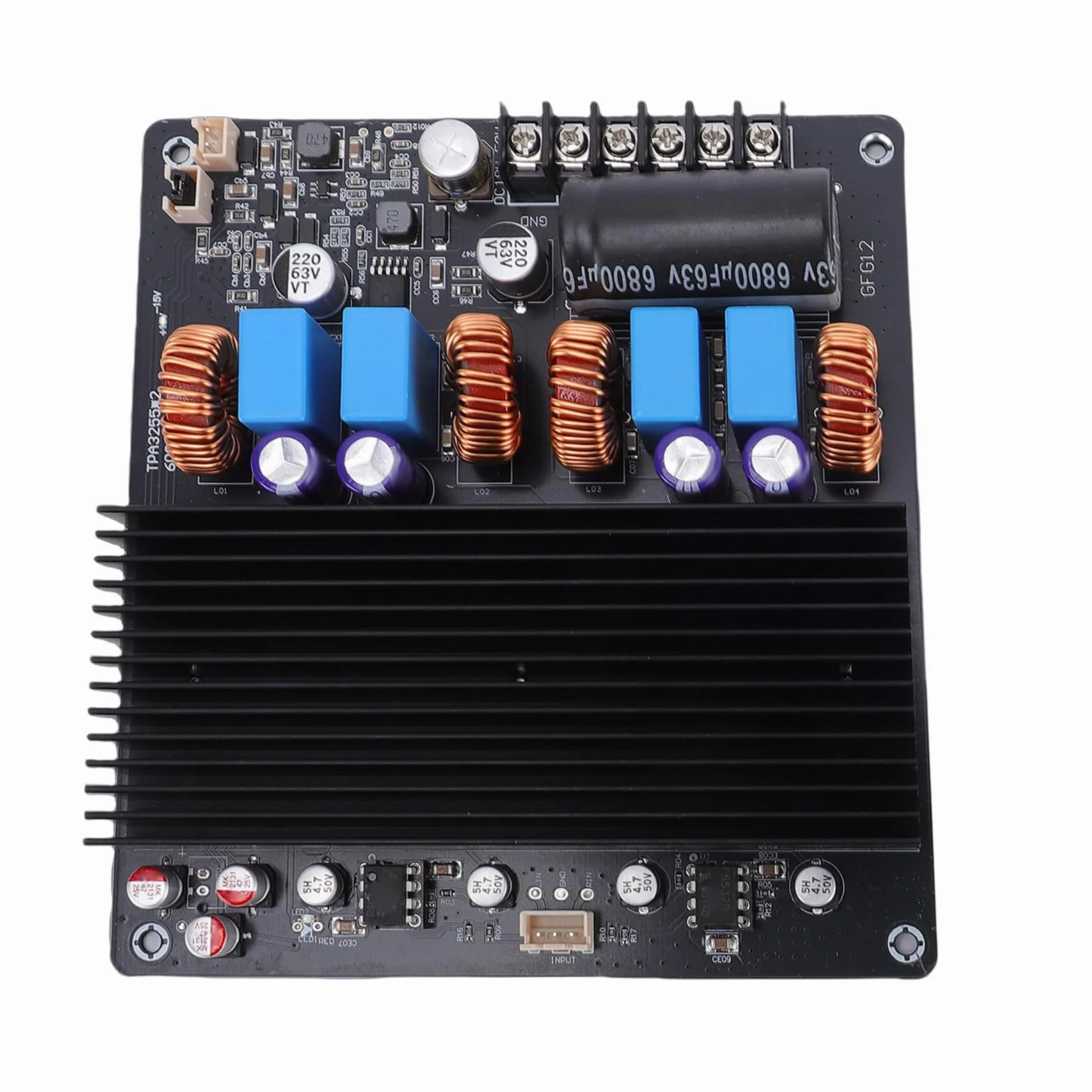 Sxhlseller TPA3255 Płyta Wzmacniacza Cyfrowego Stereo 600 W + 600 W, Dwurdzeniowa Płyta Wzmacniacza Klasy D z Niskimi Zniekształceniami dla Głośnika Samochodowego Subwoofer Kina Domowego