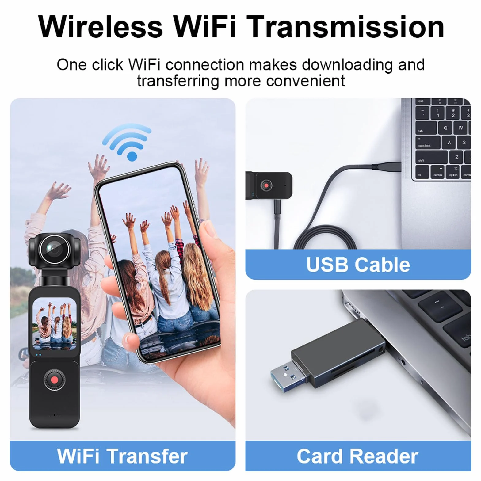 Sxhlseller Kamera Akcji 5K, Ręczny Rejestrator Wideo, z Obiektywem Obrotowym 270° i stabilizacją EIS, Ultraszerokokątna Kamera Wi-Fi, z Ekranem 1,69 Cala