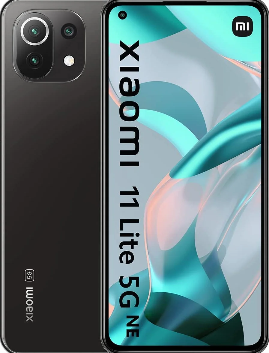 Xiaomi 11 Lite 5G NE - Smartphone z ekranem 6,55" DotDisplay FHD+ 90 Hz, 6+128GB, Qualcomm Snapdragon 778G, potrójny aparat 64MP+8MP+5MP, bateria 4250mAh, Czarny trufla (Wersja ES/PT)