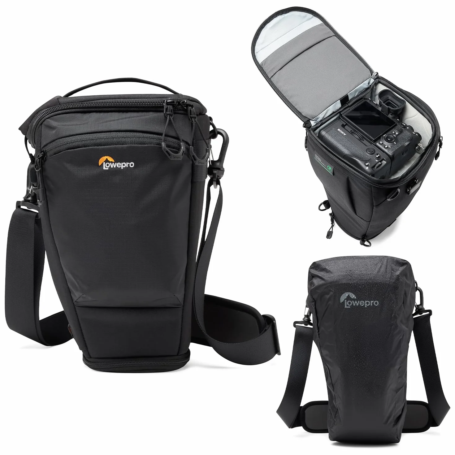Lowepro ProTactic TLZ 75 Pro AW III torba na aparat fotograficzny Toploader do lustrzanek bezlusterkowych, obj. 6 l, wym. : 37 x 14 x 16 cm, do aparatów z założonym obiektywem, modułowa torba na
