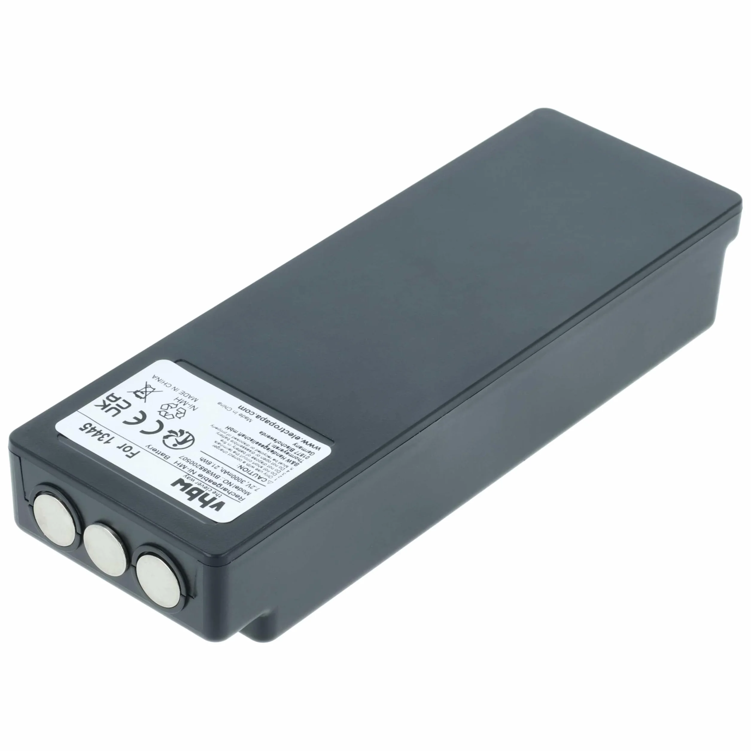 vhbw Bateria zamienna do Palfinger Scanreco 708031757, IM6024, RSC7220 do przemysłowego pilota zdalnego sterowania (3000 mAh, 7,2 V, NiMH) - czarny