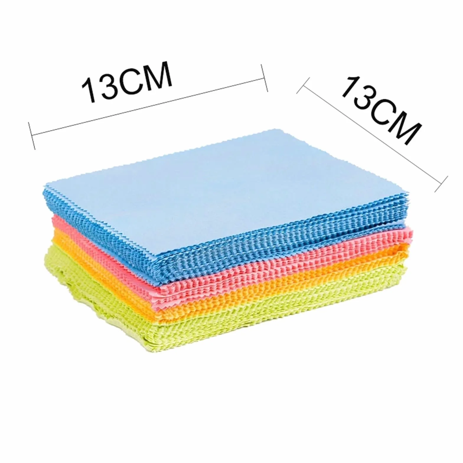 Wielofunkcyjne ściereczki do czyszczenia okularów - 100 szt. 4 kolory 13 x 13 cm chusteczki do soczewek do okularów aparatu komputerowego bez zadrapań miękka mikrofibra