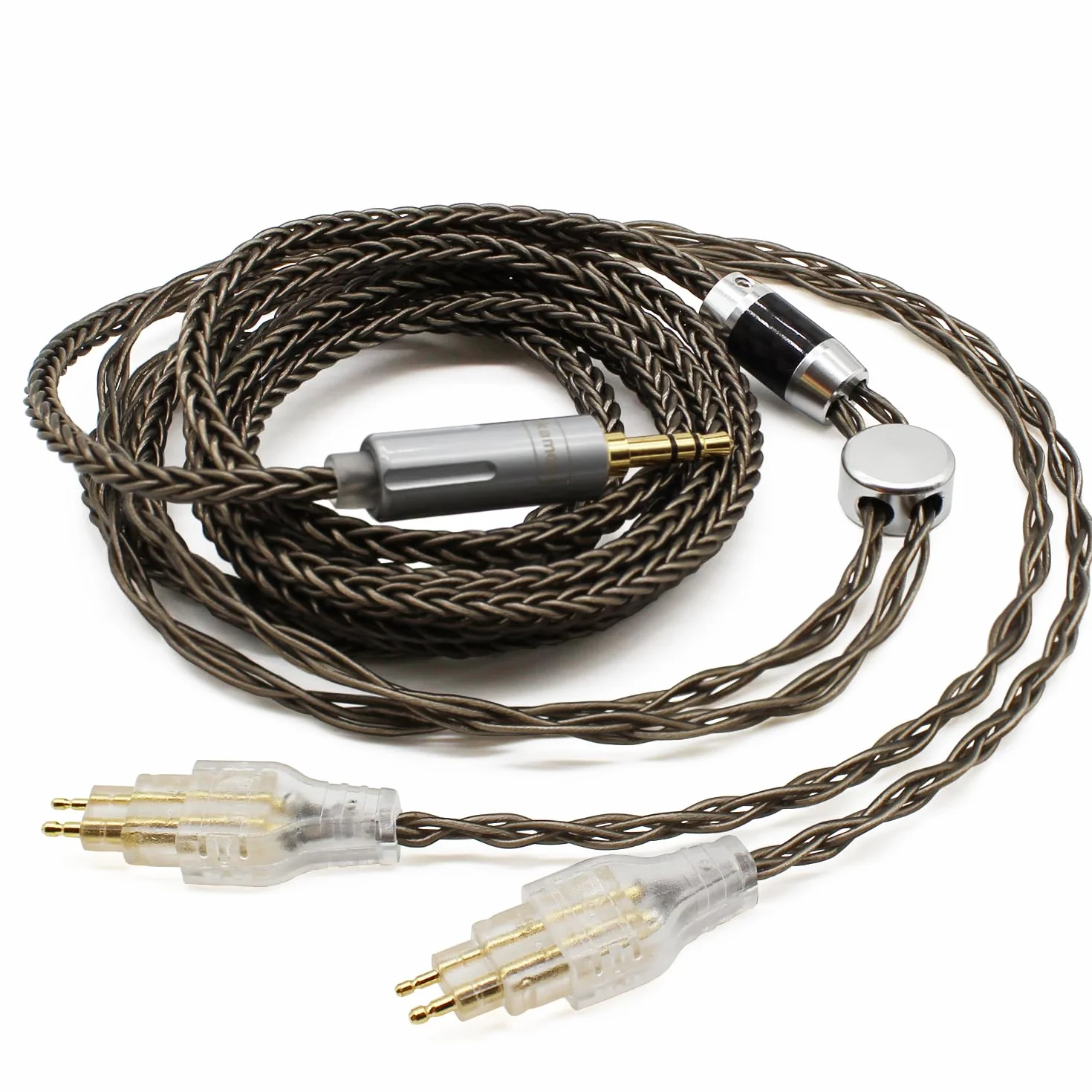 Youkamoo 8-żyłowy kabel do modernizacji, posrebrzany, kompatybilny z słuchawkami Sennheiser HD650, HD600, HD580, HD660S, HD58X, HD565, HD545, HD535, HD6XX (3,5 mm)