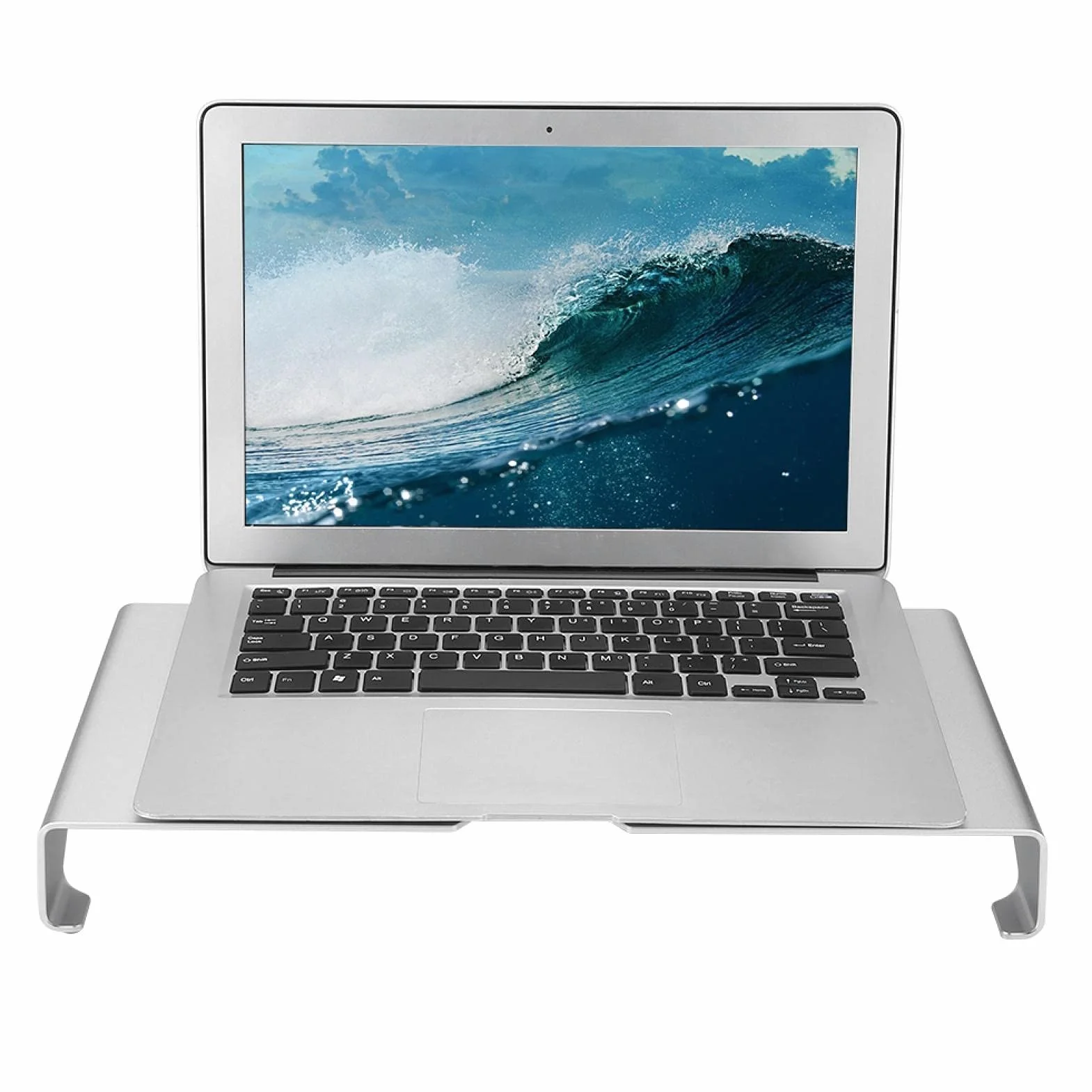 Monitor Riser Stand, monitor komputerowy Riser, monitor ze stopu aluminium Riser Notebook Laptop Stojak na biurko Organizator Półka Srebrne akcesoria biurkowe, Artykuły biurowe