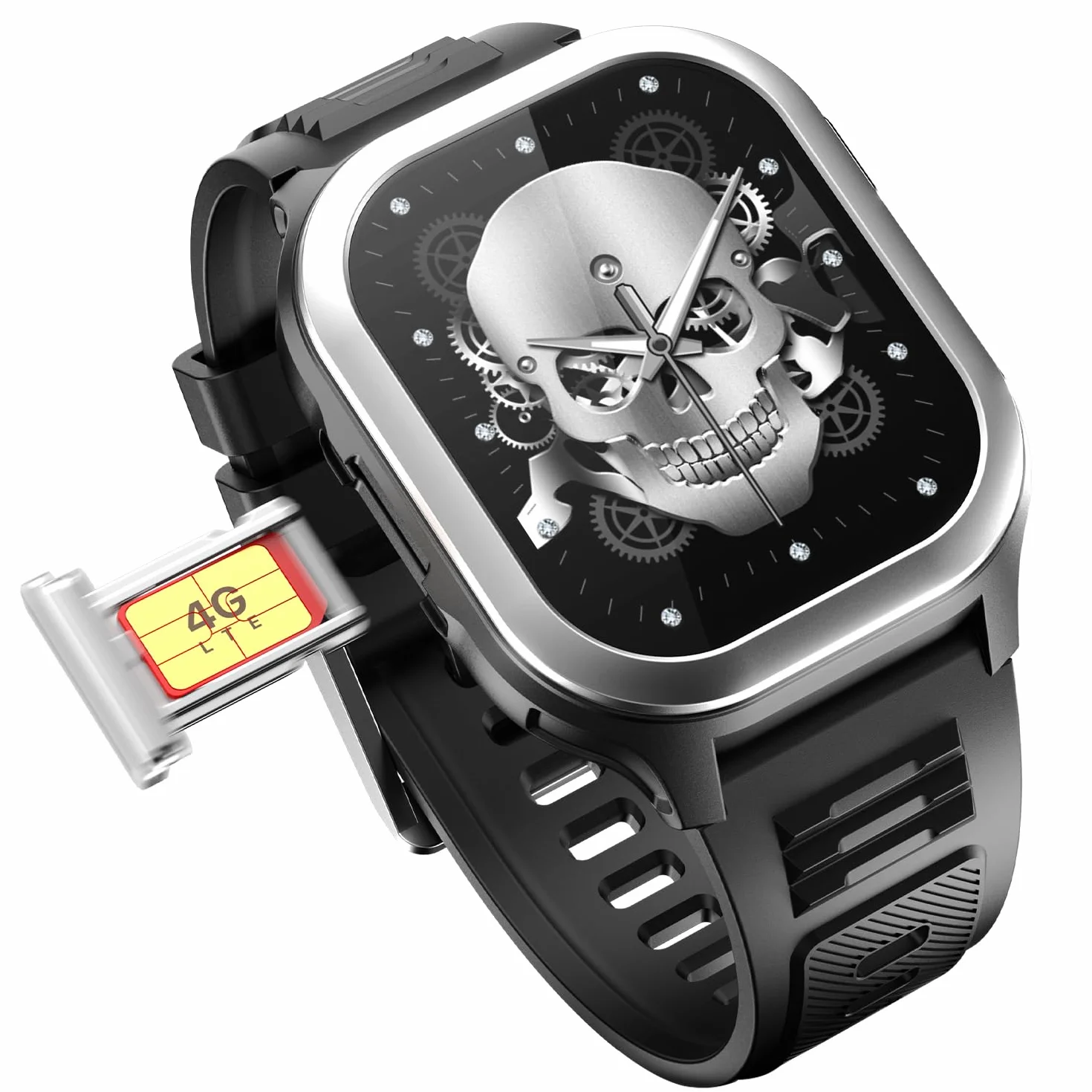 Fire-Boltt 4G Pro Volte Calling Smart Watch - wyświetlacz TFT 5.1 cm, 4G Nano-SIM GPS, Health Suite, tryby sportowe, bateria 400 mAh (czarny)