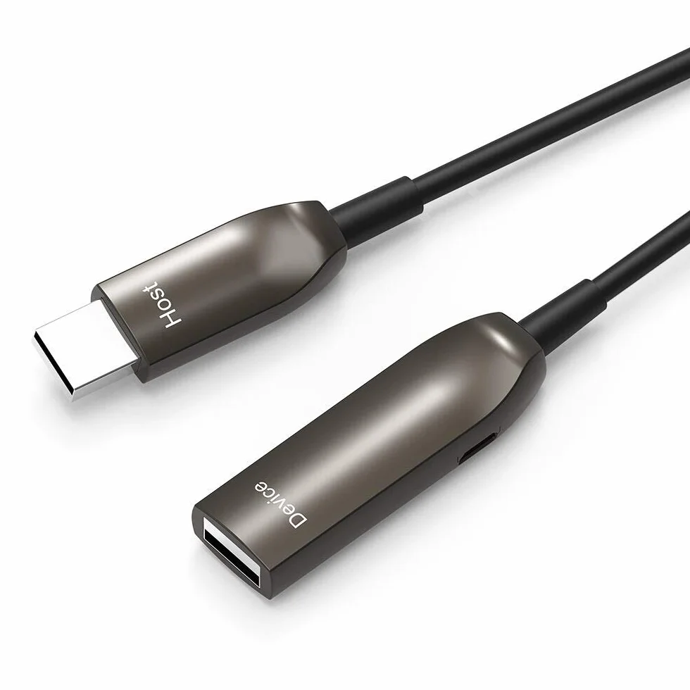 Kabel światłowodowy AOC USB 3.0 AOC od A do A, aktywny adapter przedłużający, szybki transfer danych 5 Gb/s, używany ze stacją odtwarzania, Xbox, czytnikiem kart, drukarką, dyskem twardym