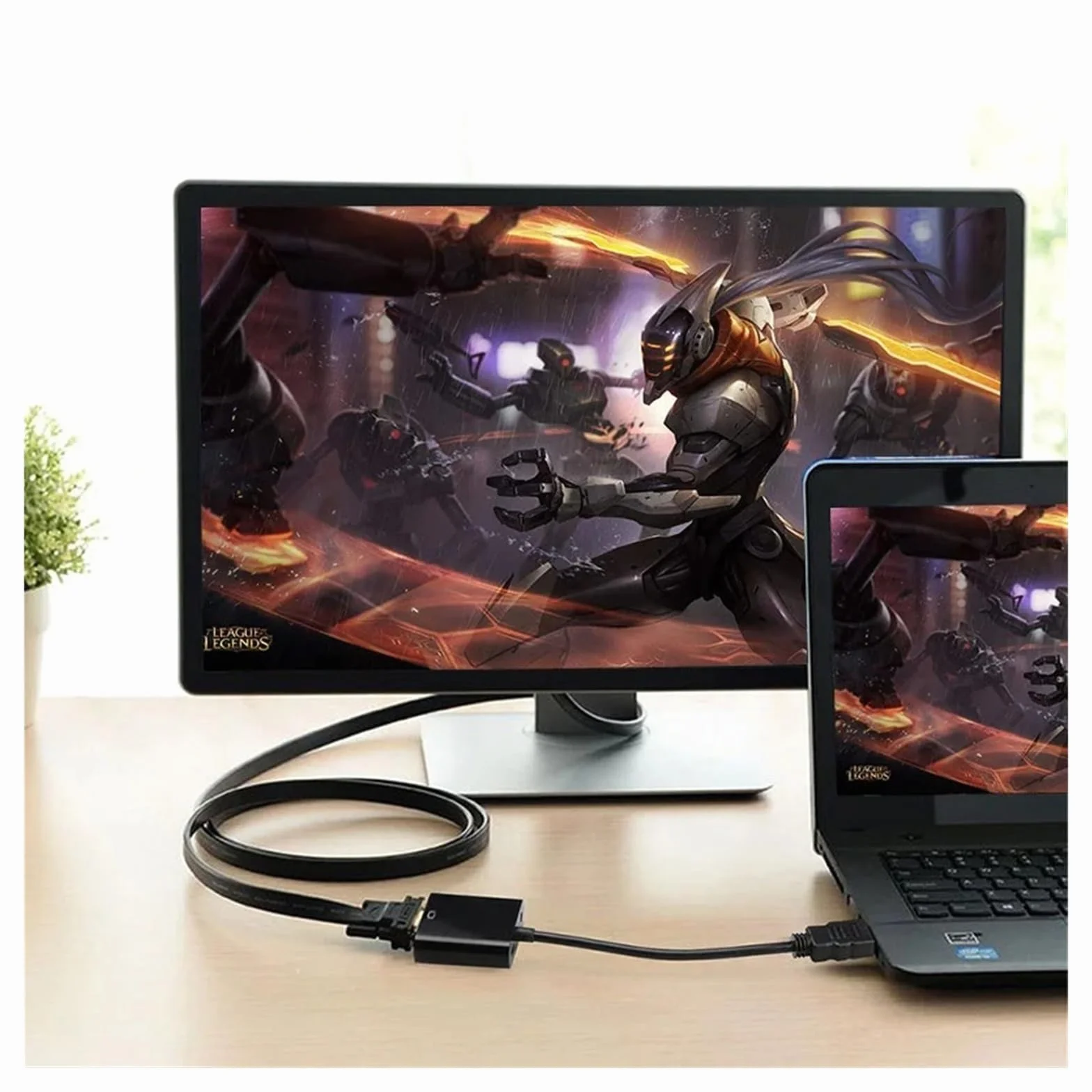 Adapter HDMI na VGA 1080P Cyfrowy konwerter analogowy do laptopa PC