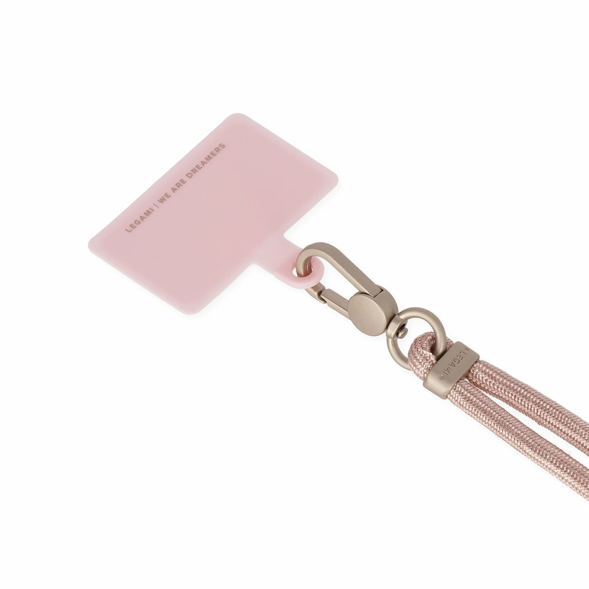 Legami - Smycz na telefon komórkowy Always Together, smartfon Laynard, regulowany sznurek z metalowym haczykiem, bezpieczne zamknięcie, naklejka, motyw różowo-złoty, 70 cm