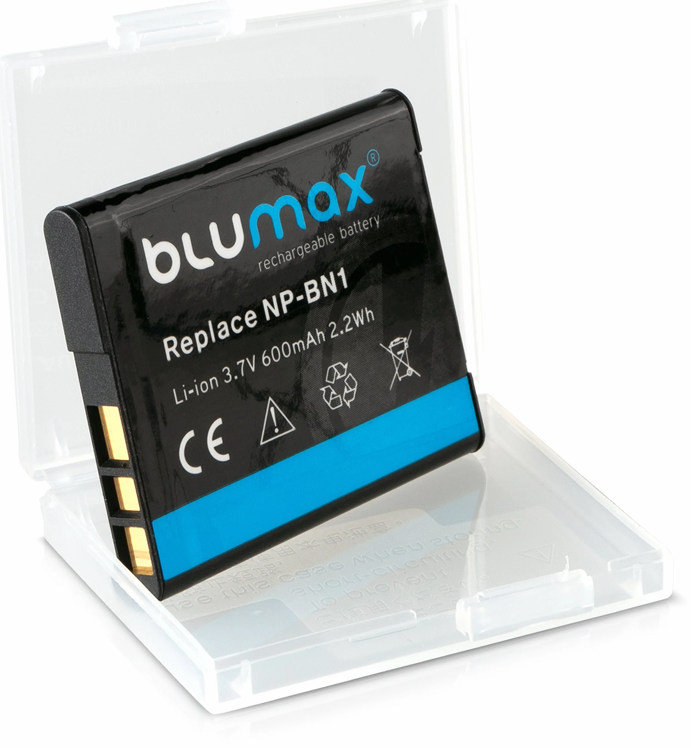 Blumax Akku für Sony NP-BN1 / NPBN1 | 600mAh | kompatibel mit Sony Cyber-Shot DSC-QX10, DSC-QX100, DSC-T99, DSC-T110, TF1