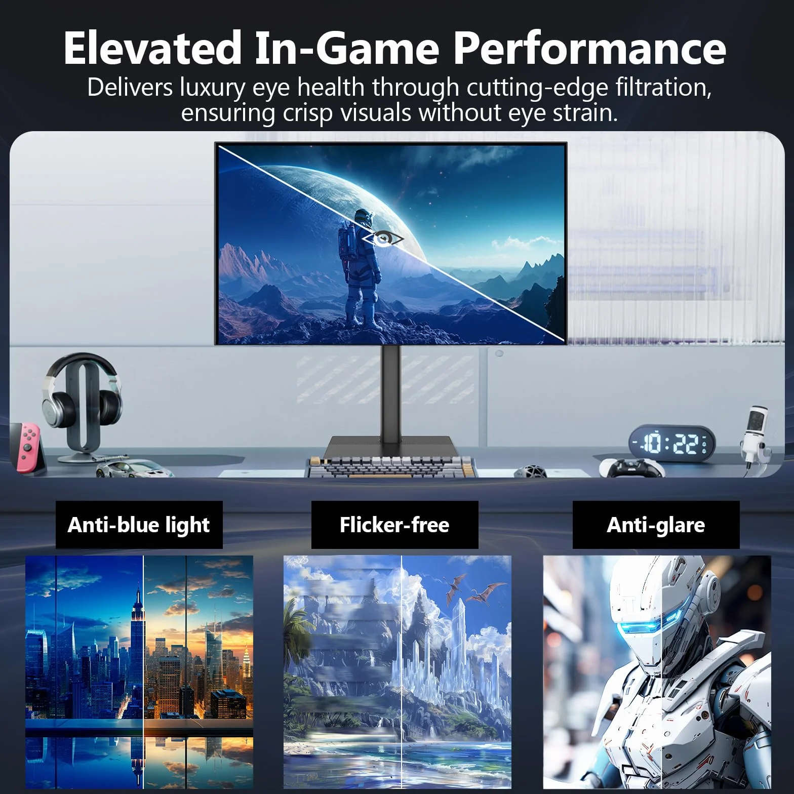 Z-Edge AGEX 27-calowy Monitor Gamingowy QHD 144Hz 2K 2560x1440 Szybki IPS MPRT 1ms, Monitor LED, 350 cd/m², FreeSync, HDR10, DP & HDMI, Regulacja Wysokości, Przechylny, Obrotowy, Pivot, Czarny