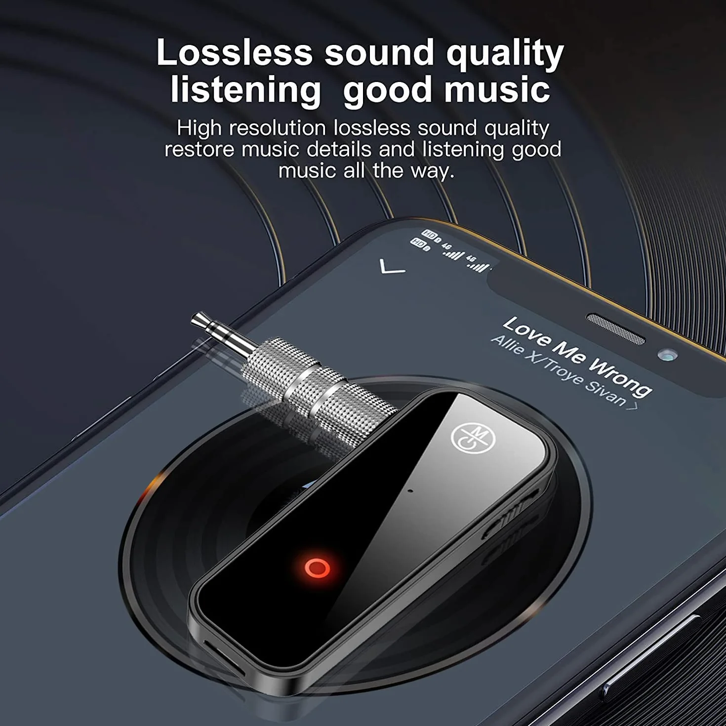 Adapter Bluetooth Samochodowy z Odbiornikiem i Nadajnikiem - Jack Aux 3,5 mm, Akcesoria Samochodowe, Zestaw Głośnomówiący do Głośnika Telewizyjnego