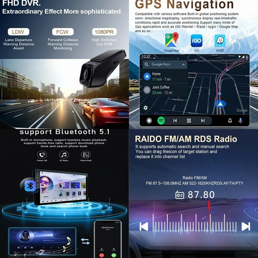 Radio Samochodowe dla Mazda 5 2005-2010 Android 15 9 Inches Wyświetlacz Samochodowy Fm Am Bluetooth Usb Android Auto Do, 4 Core 2G+32G