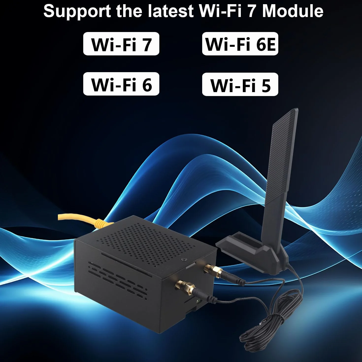 ZDE ZP596C PCIe do M.2 E Key HAT magnetyczna antena bazowa WiFi7 6 6E 5 PCIe do portu sieciowego Ethernet 2,5G HAT z etui ZC506 dla Raspberry Pi 5 obsługa Google TPU WiFi 7 BE200 WIFI6E AX210 MT7922