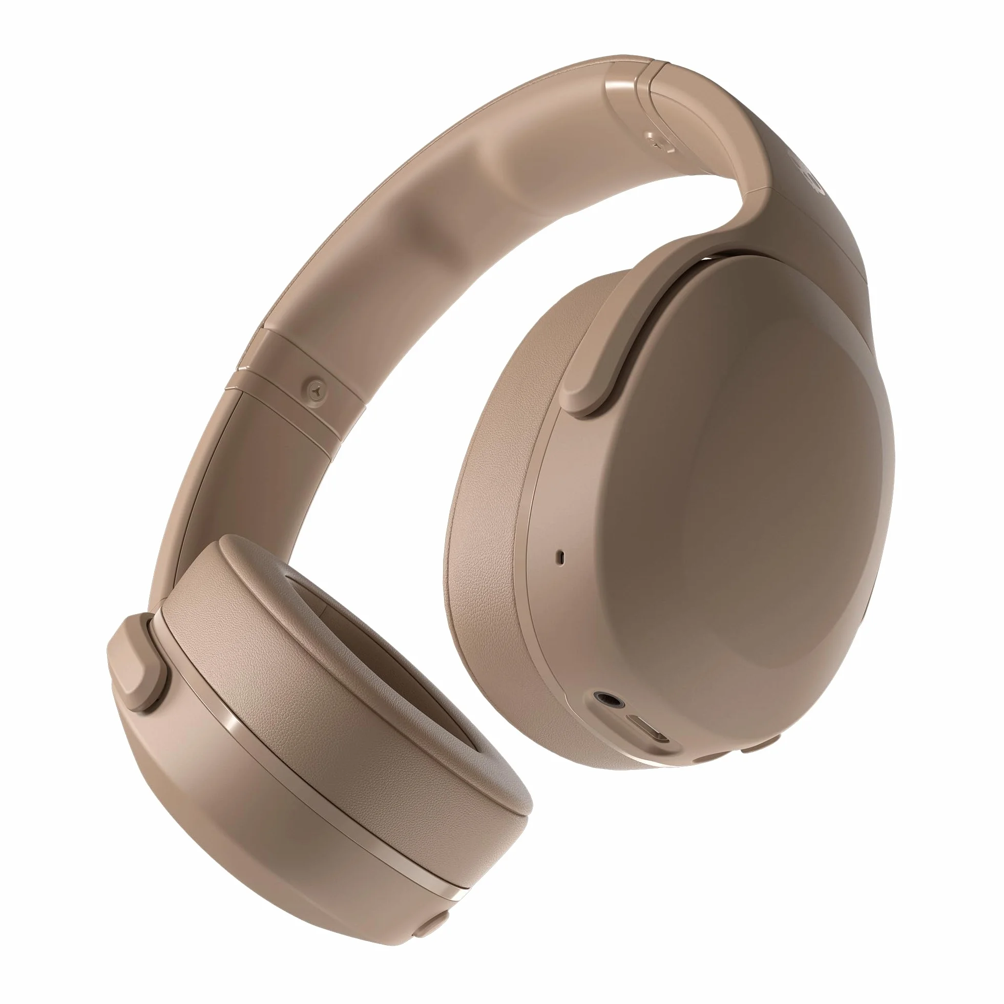 Skullcandy Crusher Evo Bezprzewodowe Słuchawki Nauszne z Regulowanym Basem Sensorycznym, 40 godz. Słuchania, Mikrofon, Obsługa iPhone’a, Androida i urządzeń Bluetooth – Beige