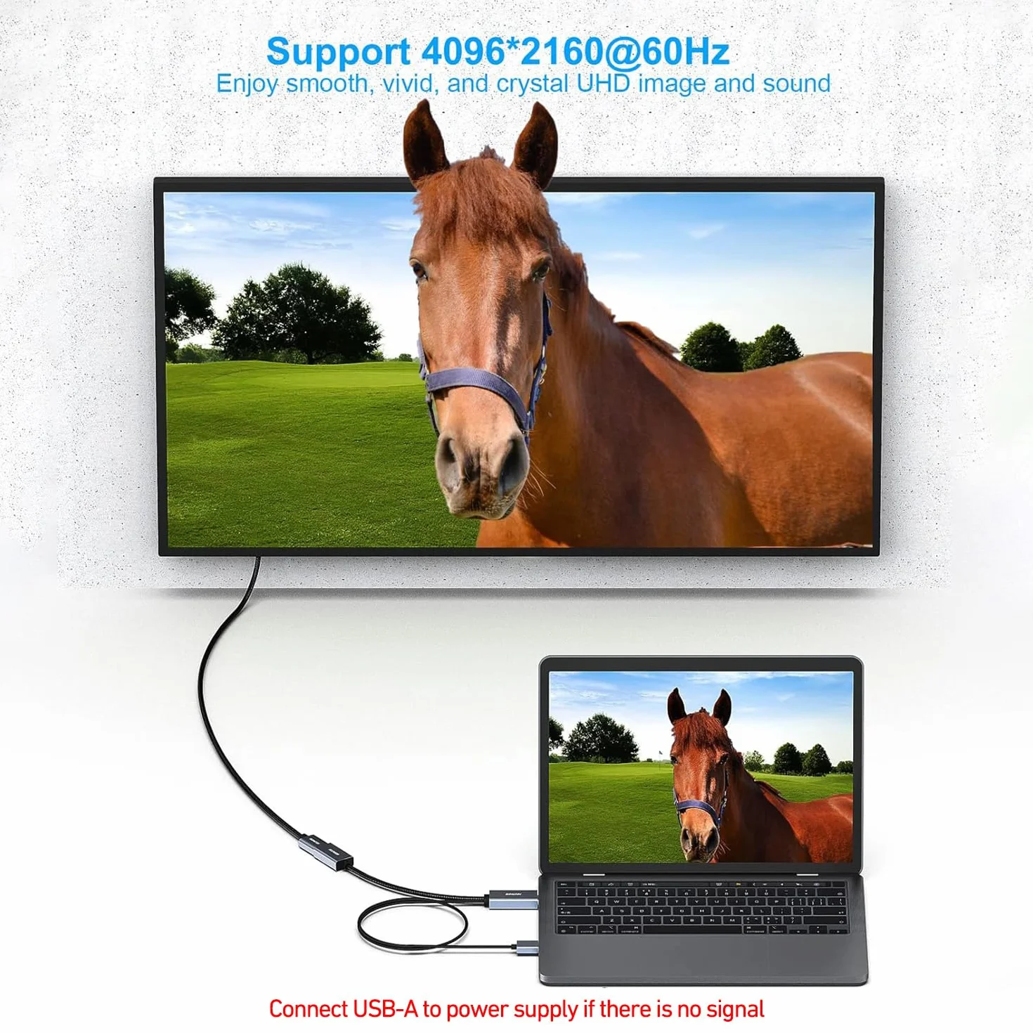 BENFEI Adapter HDMI na DisplayPort, konwerter HDMI na DisplayPort 4K@60 Hz 2K@144 Hz, 1080P @165 Hz, kompatybilny z kartą graficzną PC Laptop PS5 Xbox One (360)