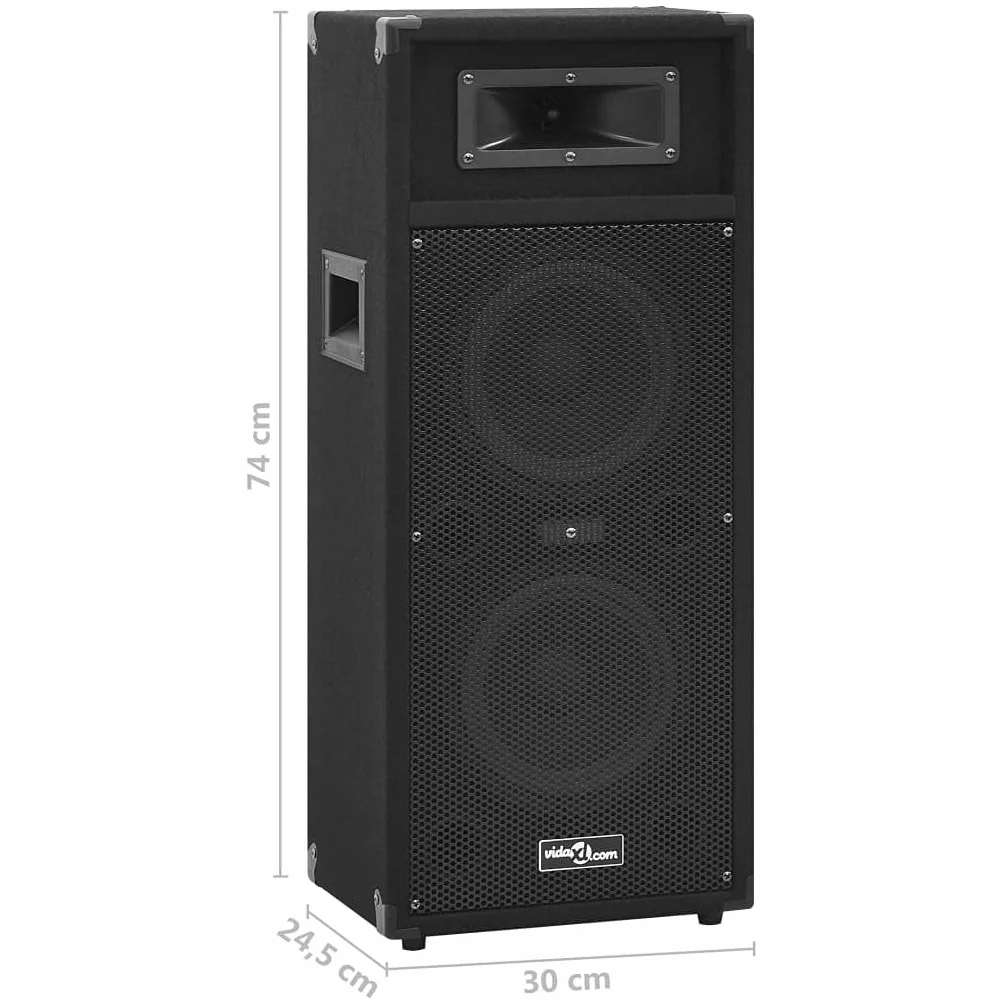 vidaXL Profesjonalne, sceniczne głośniki pasywne HiFi, 2 szt., 1000 W, głośnik sceniczny, kolumna głośnikowa, profesjonalny głośnik sceniczny
