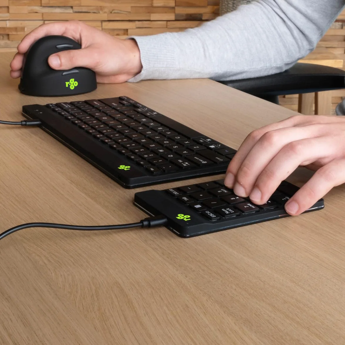 R-Go Tools R-Go Numpad Break klawiatura numeryczna z portem USB, przewodowa, czarna RGOCONMWDBL