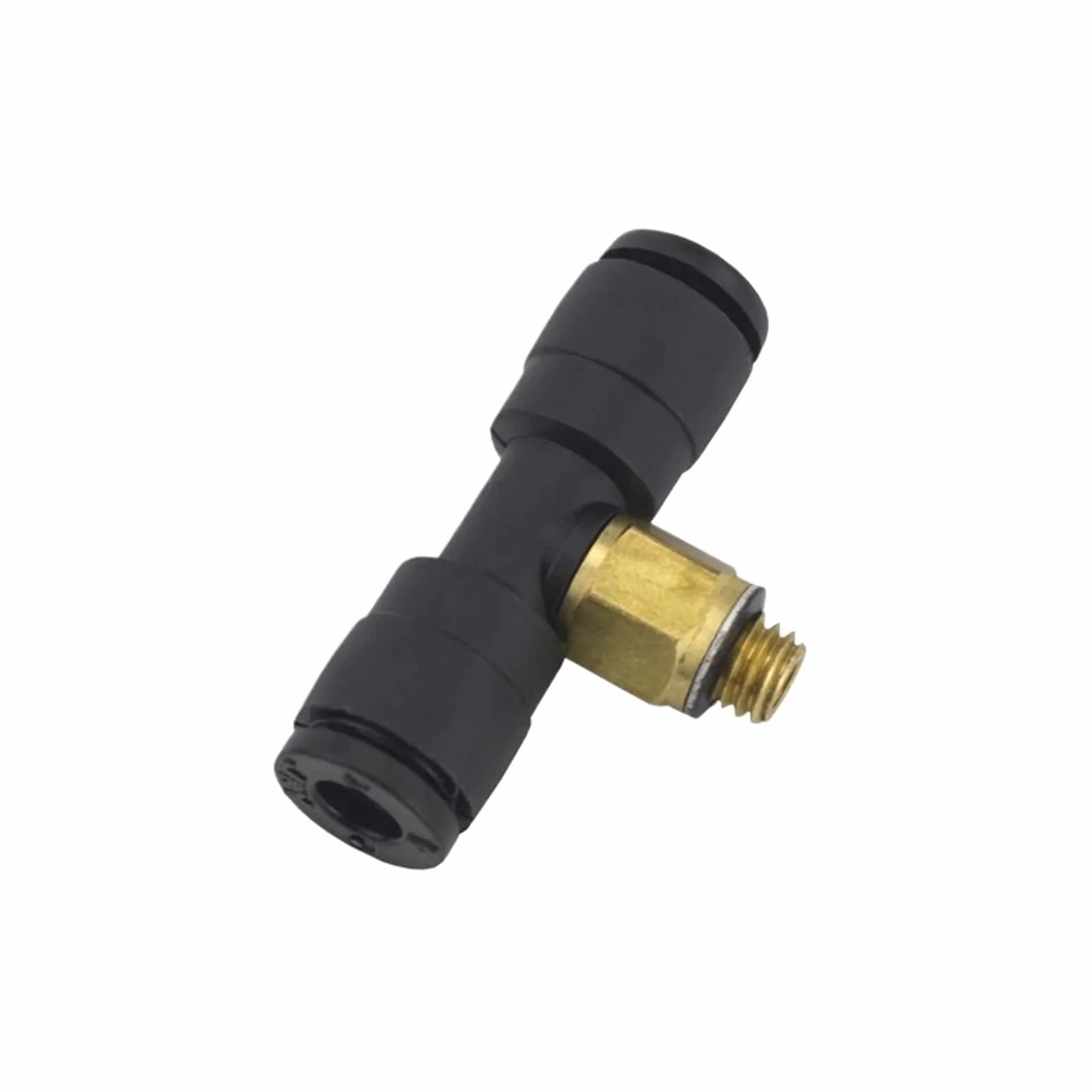 1 sztuk PB-C Mini plastikowe akcesoria męskie odgałęzienie T złącze M3 M5 1/8 pneumatyczne złącze oporowe (PB 06 M3C 6 mm M3.1PC)