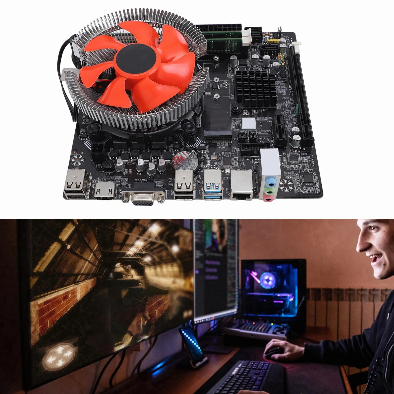Zestaw Płyty Głównej H81 z I5-4570, 8 GB DDR3 RAM, M.2 Szybkie Gniazdo SSD, PCI-E 16X, SATA 2.0, USB 3.0, HDMI/VGA Port, Gigabit Lan, Zestaw Kompilacji Gier Komputerowych