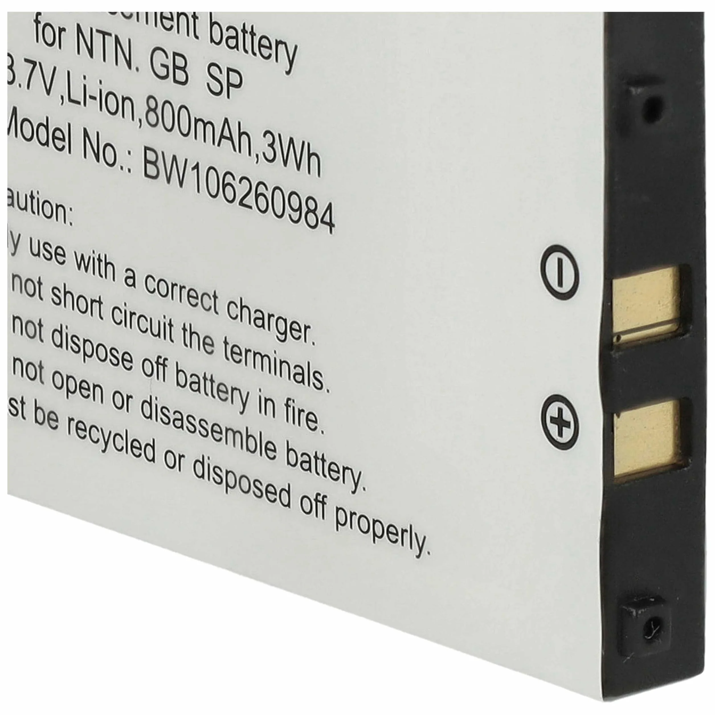 vhbw Bateria kompatybilna z Nintendo Gameboy Advance SP (GBA SP) / Special AGS-001, AGS-101, AGS-003 zamiennik do SAM-SPRBP - (Li-Ion, 800 mAh, 3,7 V)