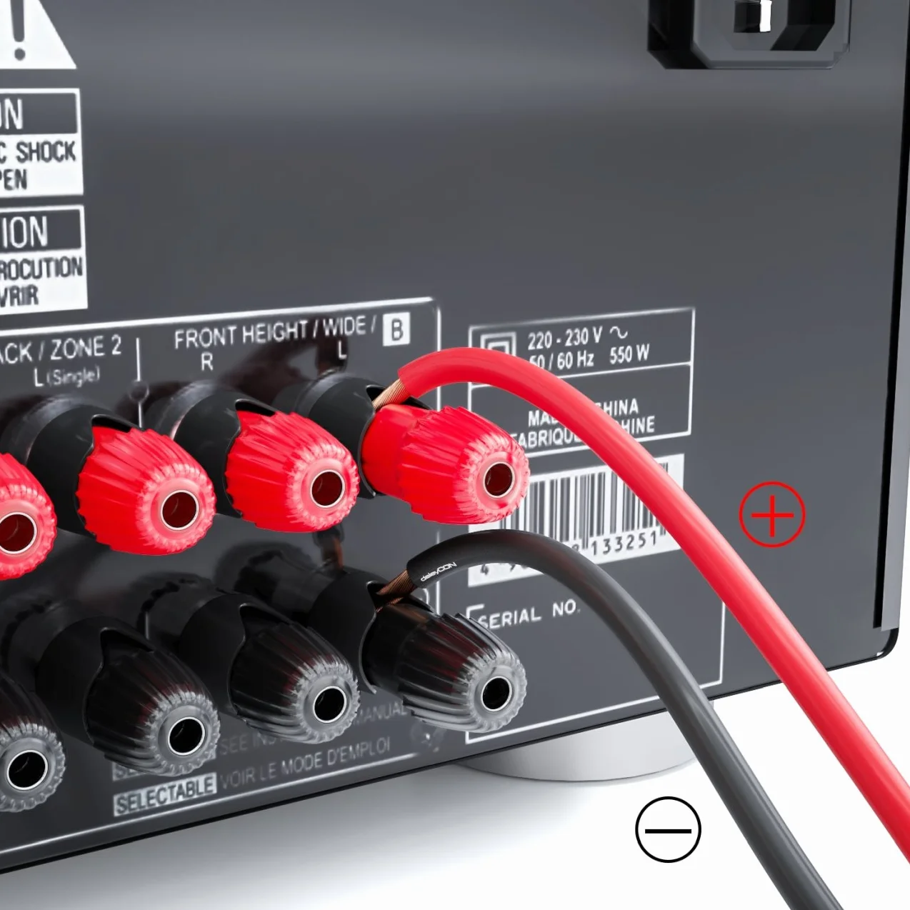 deleyCON 25m kabel głośnikowy box kabel 2x 1,5mm² aluminium powlekane miedzią oznaczenie polaryzacji CCA 2x48x0,20mm linka BauPVO/CPR - Czarny/czerwony