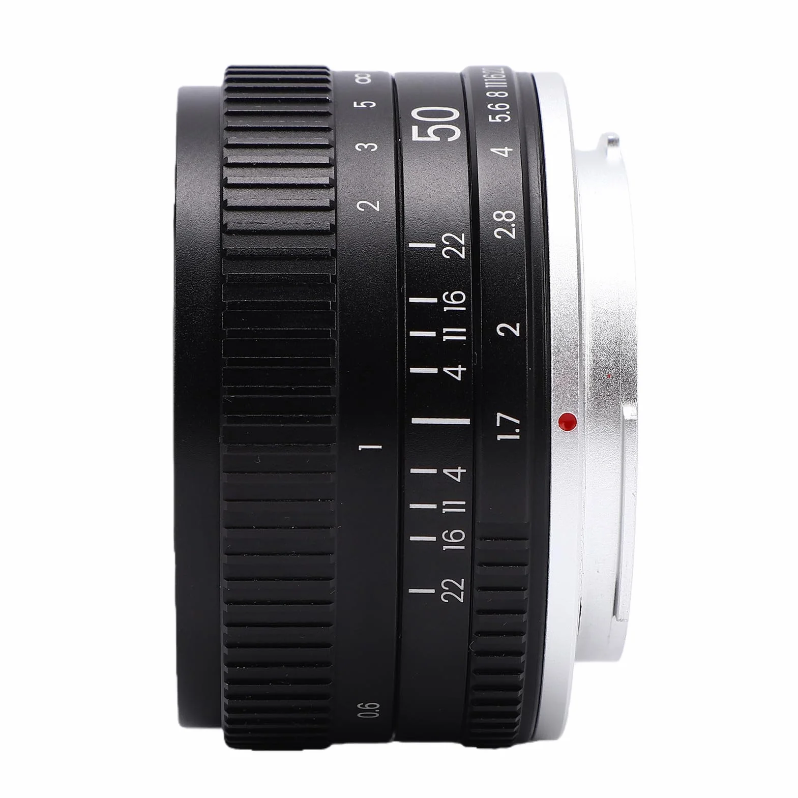 Fydun Obiektyw Stałoogniskowy 50 Mm F1.7 do Aparatu Mark II, Wysokiej Rozdzielczości Zamiennik Obiektywu z dużą przysłoną do Fotografii Portretowej K1 Osłona ze Stopu Aluminium