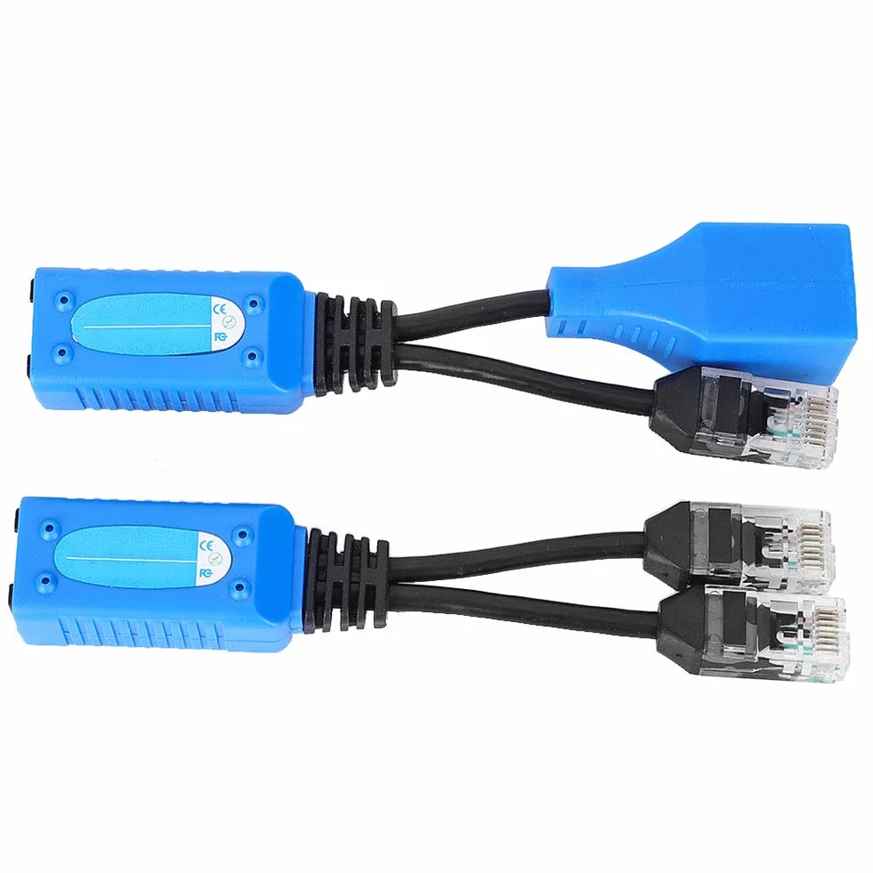 Rozdzielacz Poe 2 szt. Rozdzielacz Rj45 Combiner Złącza Adaptera Poe Zestaw Kabli Zasilających Złącza Kabli Poe