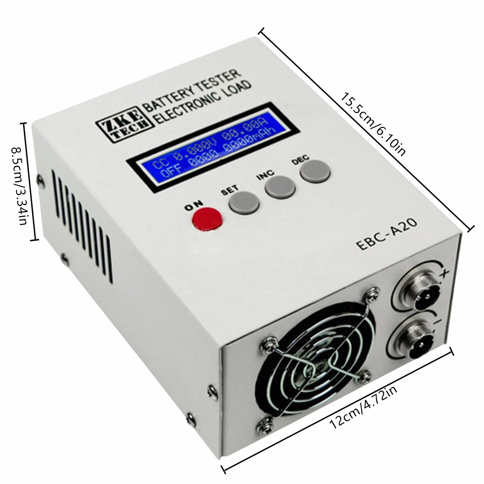 Tester pojemności akumulatora litowo-jonowego 20A analizator baterii elektronicznej 0-30 V 85 W, kontroler ładowarki EBC-A20, tester baterii litowo-jonowych LCD USB, sprzęt do testowania samochodów