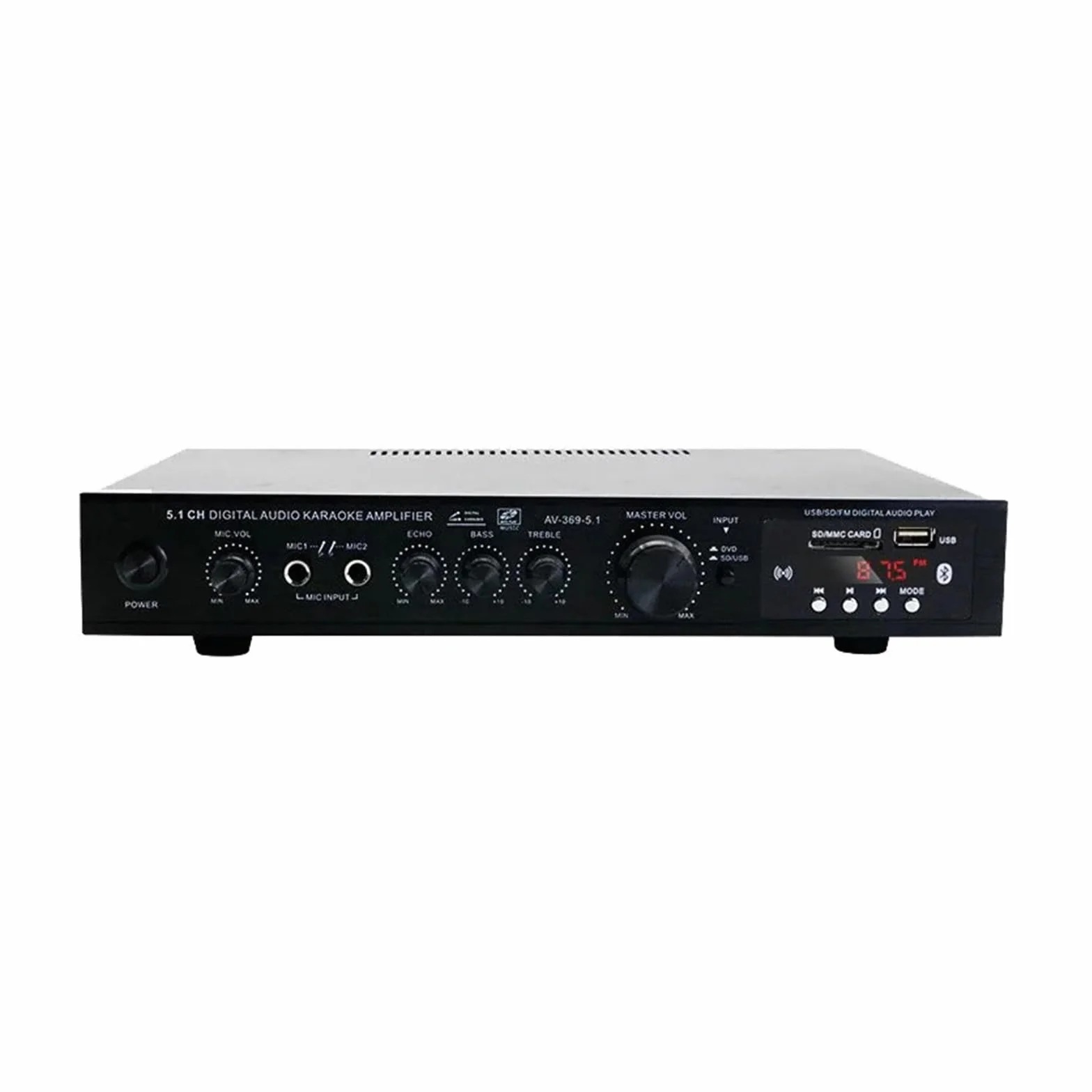 Wzmacniacz stereo Bluetooth 5.1 Odbiornik 6-kanałowy system kina domowego Elementy wzmacniacza