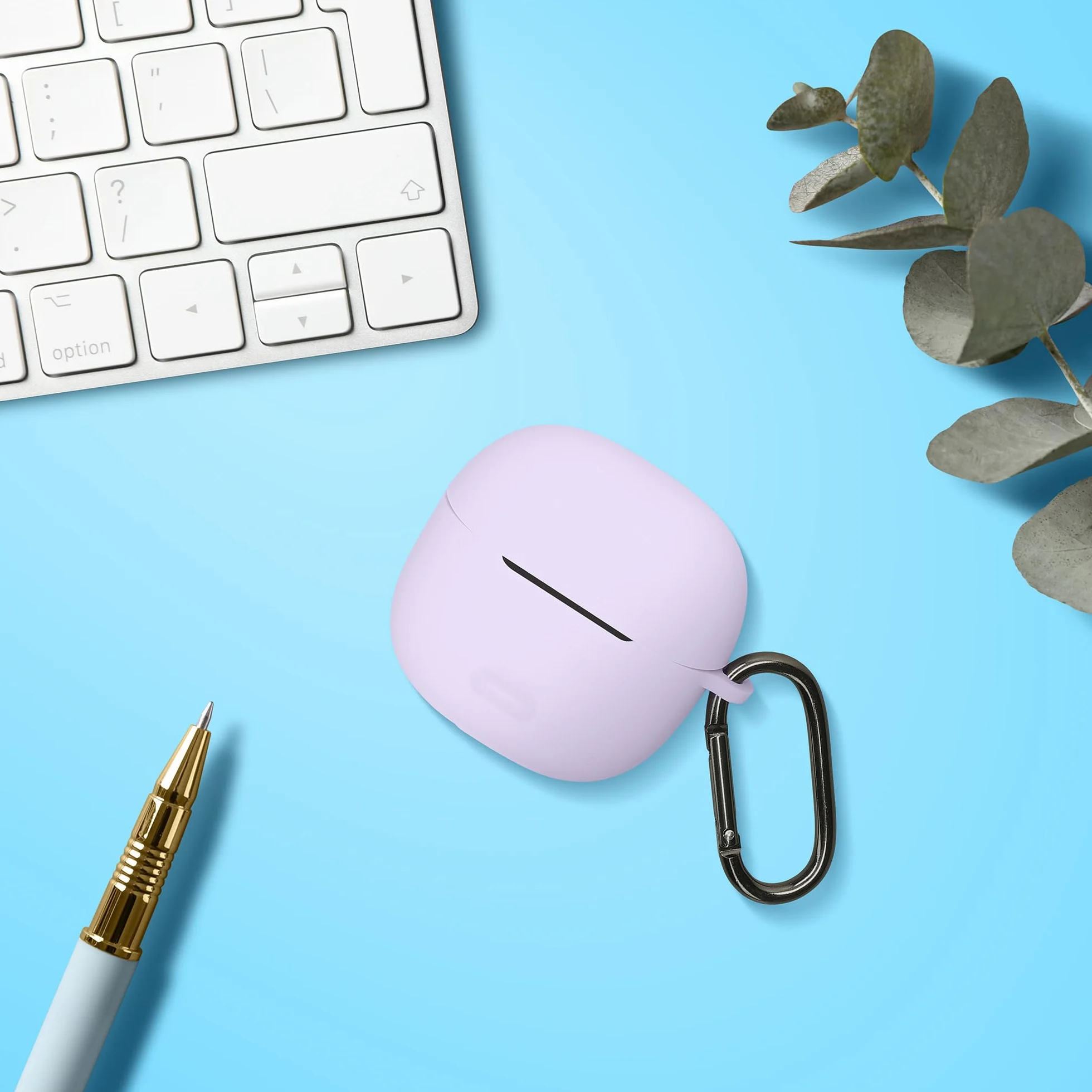 kwmobile Etui kompatybilne ze słuchawkami Xiaomi Redmi Buds 8 Lite – silikonowe etui ochronne, etui ochronne, pokrowiec w kolorze lawendowym