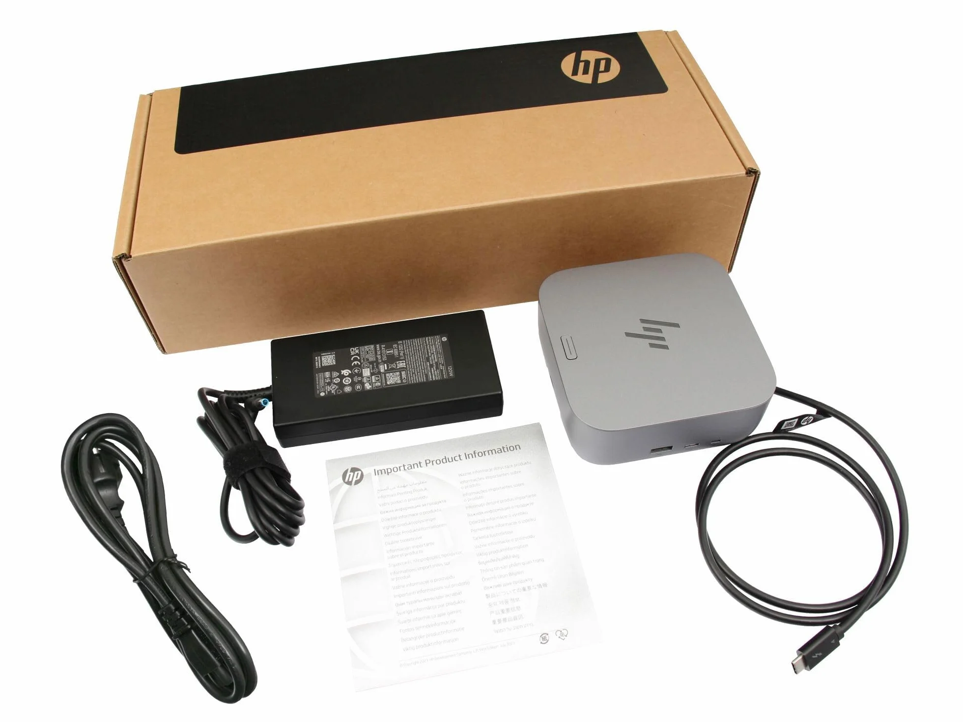 P34015-001 HP TB4 Dockingstation G6 100 W Thunderbolt 4 Replikator portów | inkl. 120W zasilacz dla Elite Dragonfly G2, EliteBook , x360 1030 G8, Envy 17-ch0000, x360 15-es0000, ZBook Firefly 15 G8