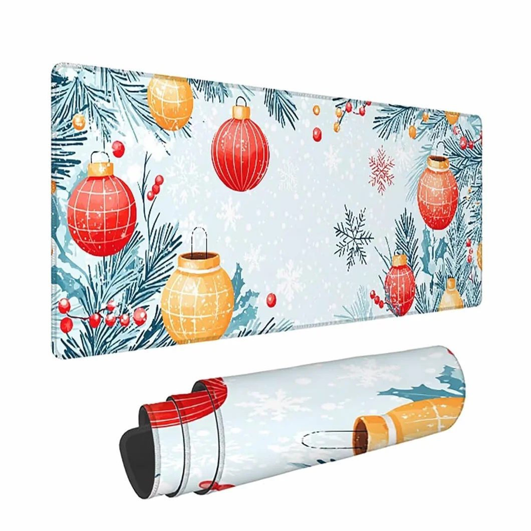Podkładka pod mysz XXL, krajobraz, duża podkładka pod mysz dla graczy, 1600 x 800 x 3 mm, niebieska podkładka pod mysz ze szwami na krawędziach, ponadwymiarowa, antypoślizgowa gumowa podkładka pod