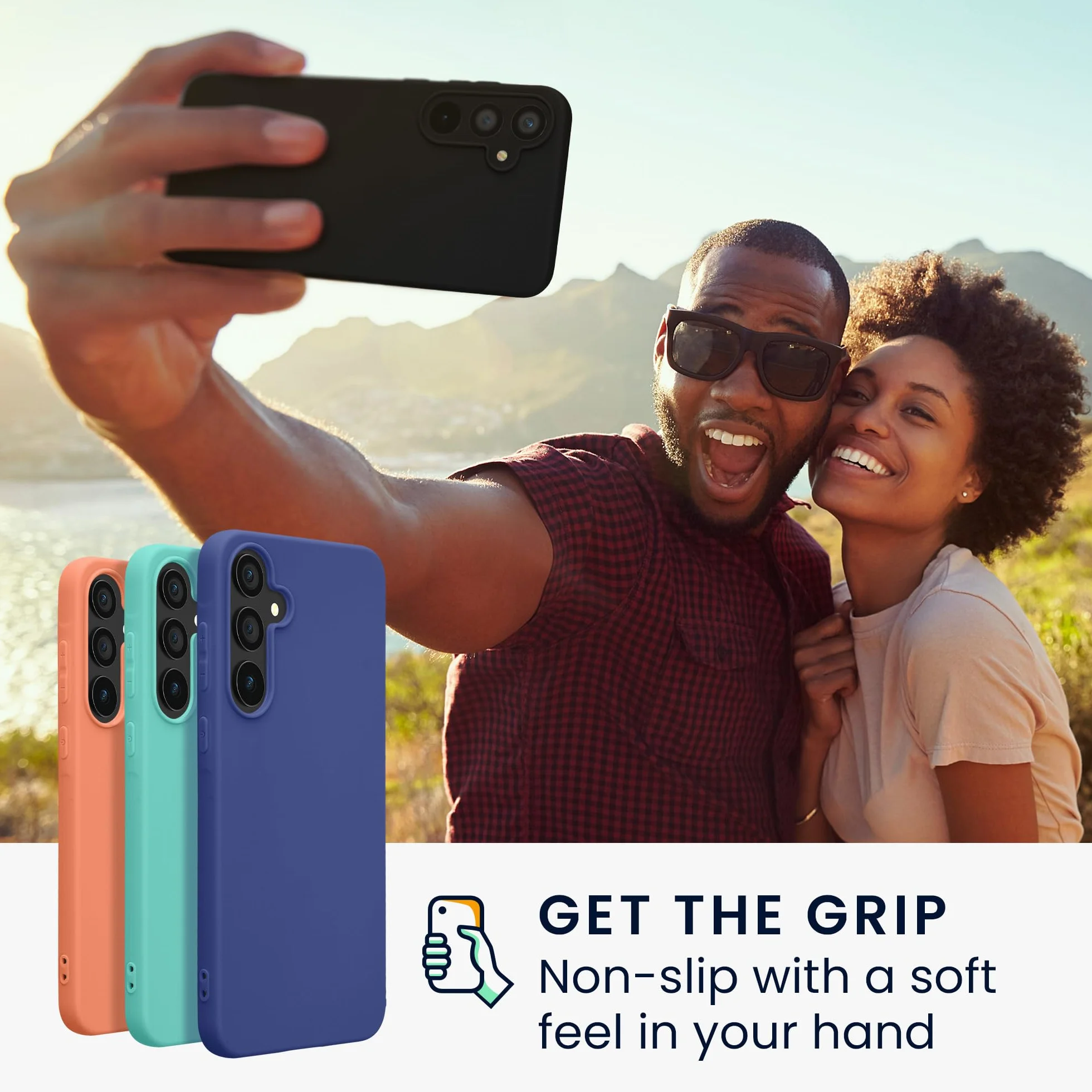 kwmobile Etui do Samsung Galaxy A55 5G, Ultra cienki TPU i silikon, Czarny
