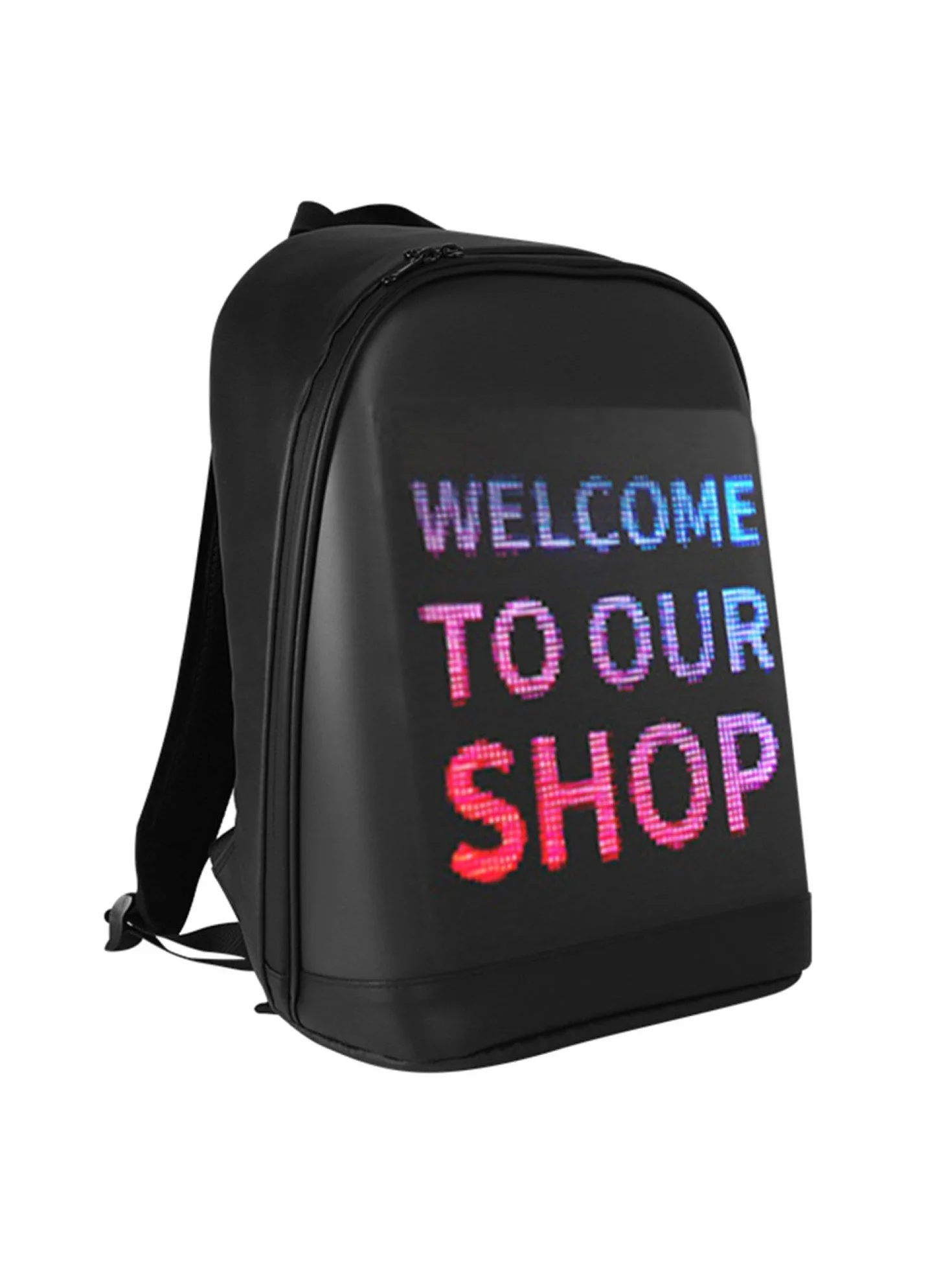 Torba Smart na Laptop z LED, Bezprzewodowa Kontrola WIFI, Kolorowy Ekran, Lekka, Reklama, Plecak BillBoard