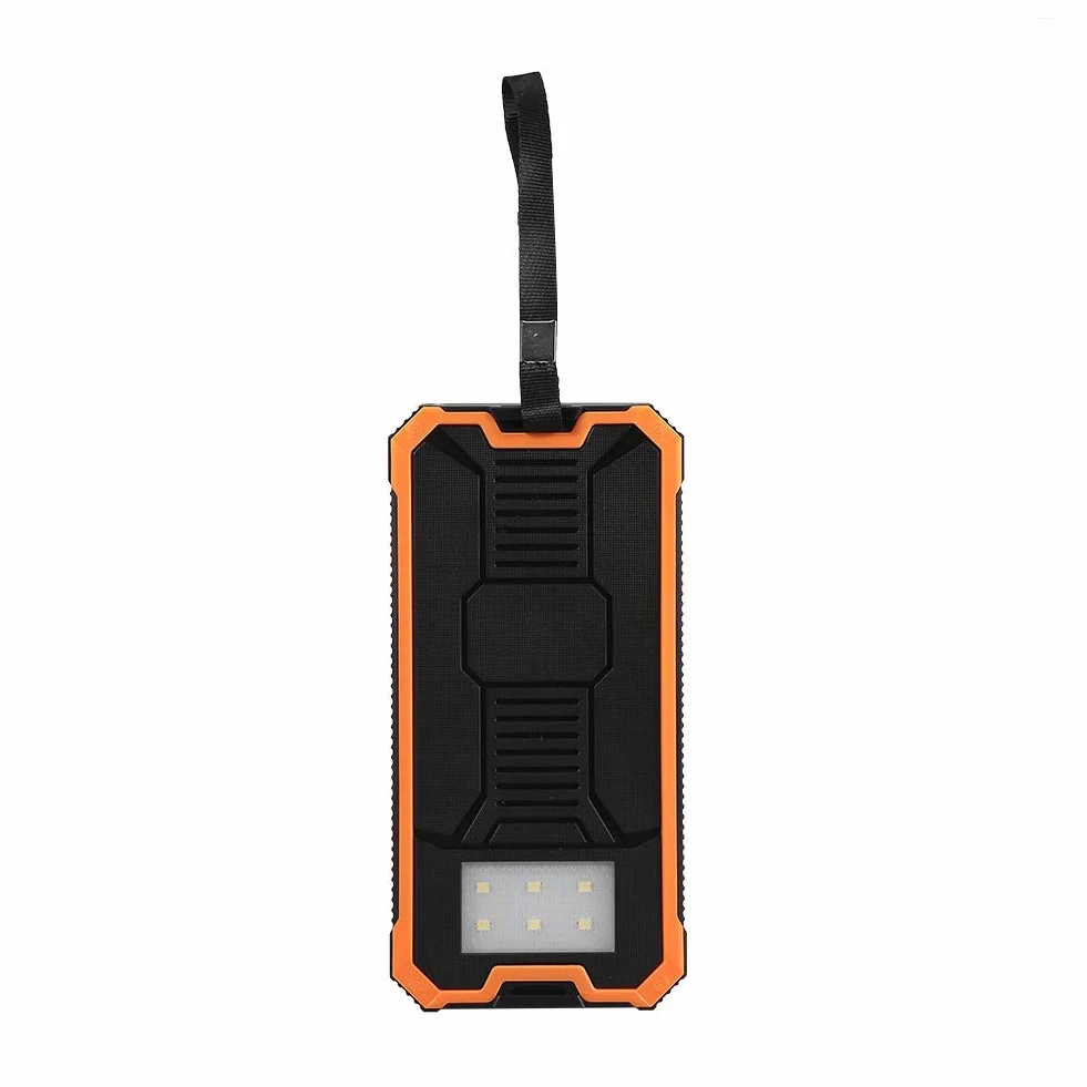 Solarny powerbank, 20 000 mAh, ładowarka solarna, USB, 2 wyjścia, bezprzewodowy powerbank, szybkie ładowanie, ładowarka do telefonu komórkowego z latarką, na kemping, wędrówki, wycieczki na świeżym