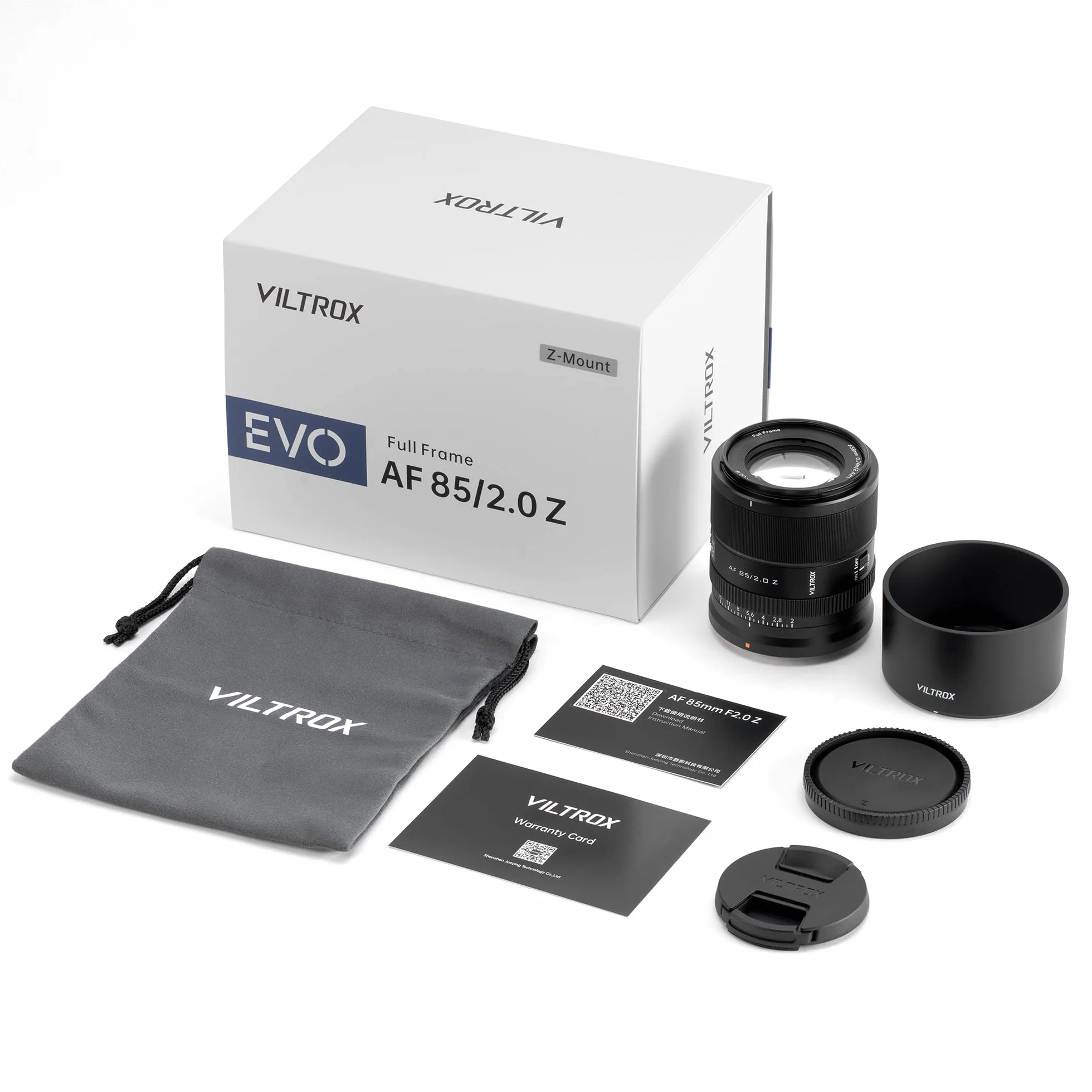 VILTROX Obiektyw 85 mm F2.0 Z, AF 85 mm f/2 EVO Z obiektyw do Nikon, pełnoklatkowe soczewki portretowe do Nikon Z Z6 III Zf Z8 Z9 Z30 Zfc Z50 II Z7 II ZR