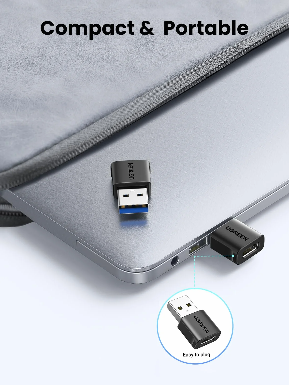 UGREEN Adapter USB C na USB 2 sztuki 10 Gbps USB A na USB C kompatybilny z iPhone 15 Pro Max iPad Galaxy S24/S23