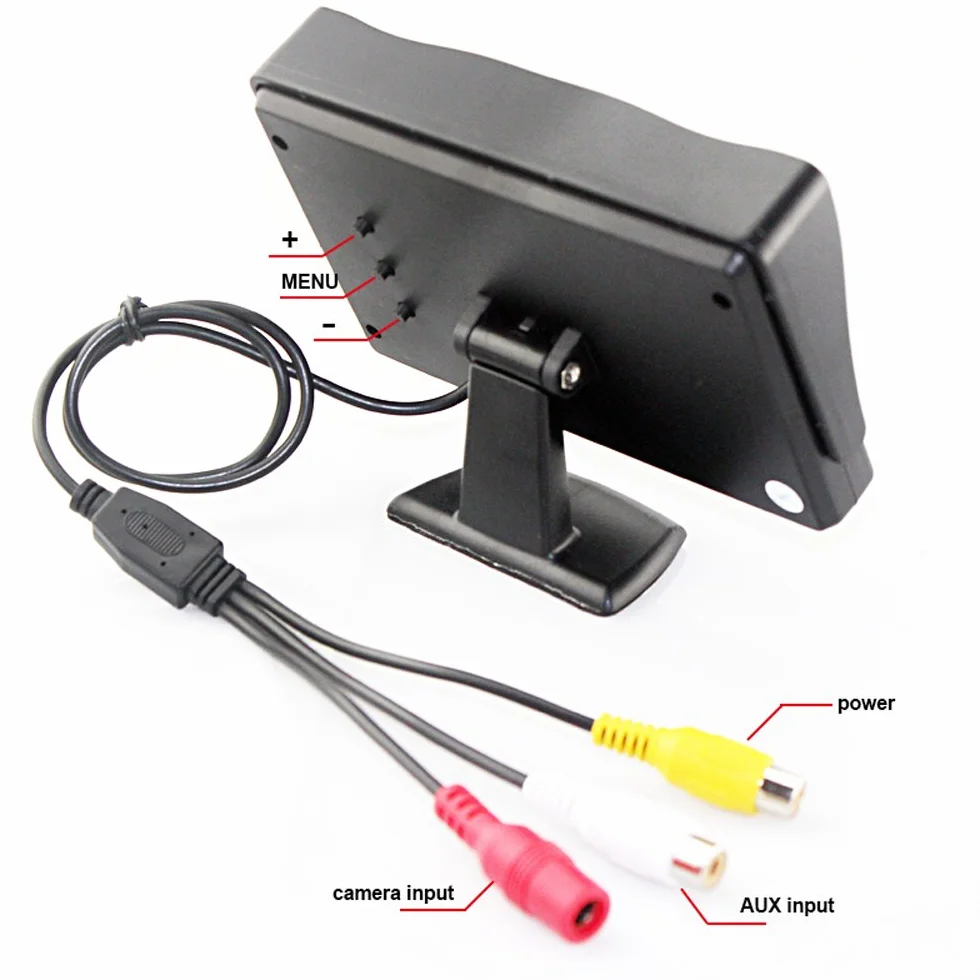 Kamera cofania samochodu z widocznością w nocy, 12 diod LED, kąt 170°, wodoszczelna, system cofania + 4,3" LCD Auto Monitor do Citroen Berlingo Jumper Jumpy Nemo Dacia Dokker Van Nissan Navara HD