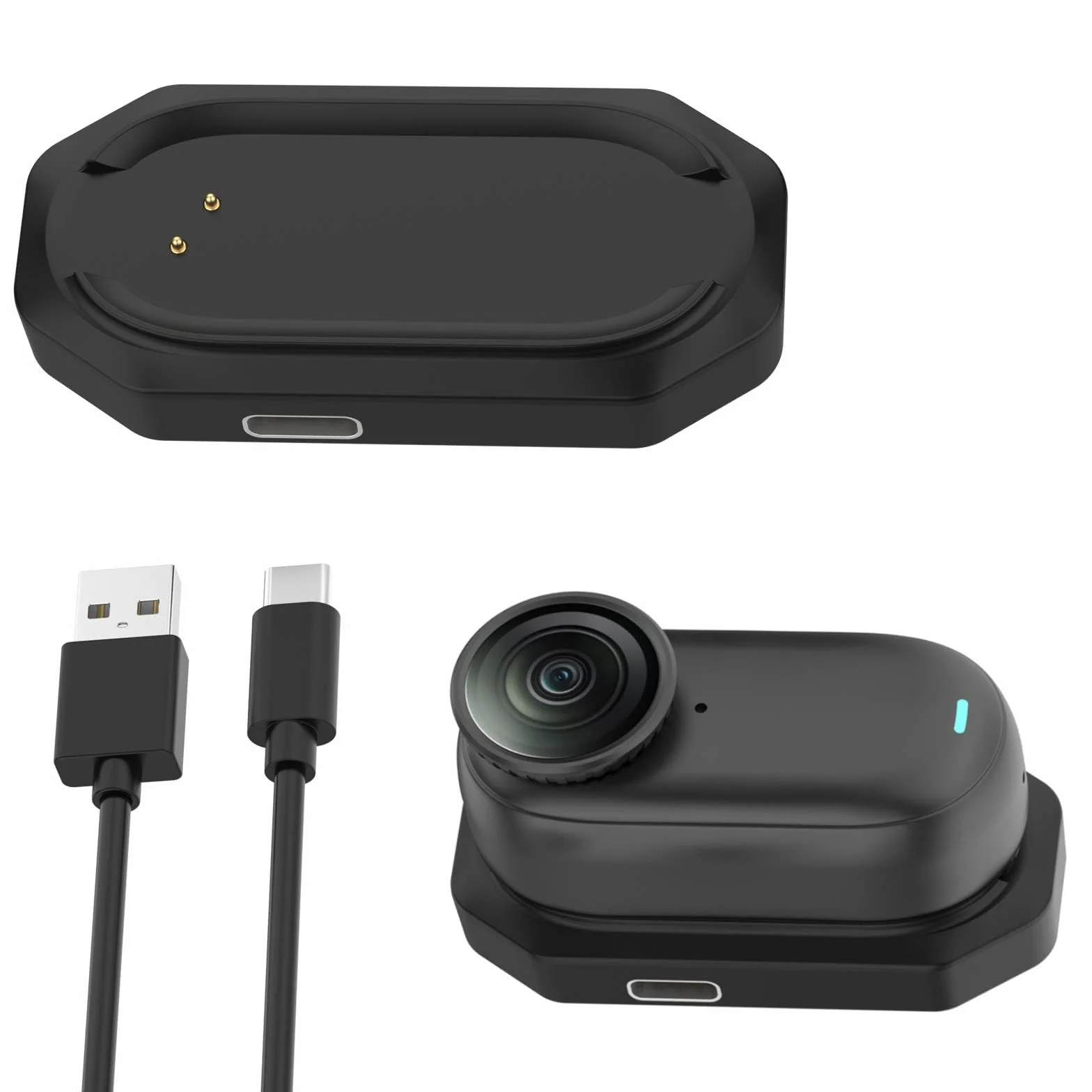 BeisDirect Ładowarka do aparatu Insta360 GO 3S/GO 3 kamera sportowa ładowarka stacja ładująca z kablem do ładowania